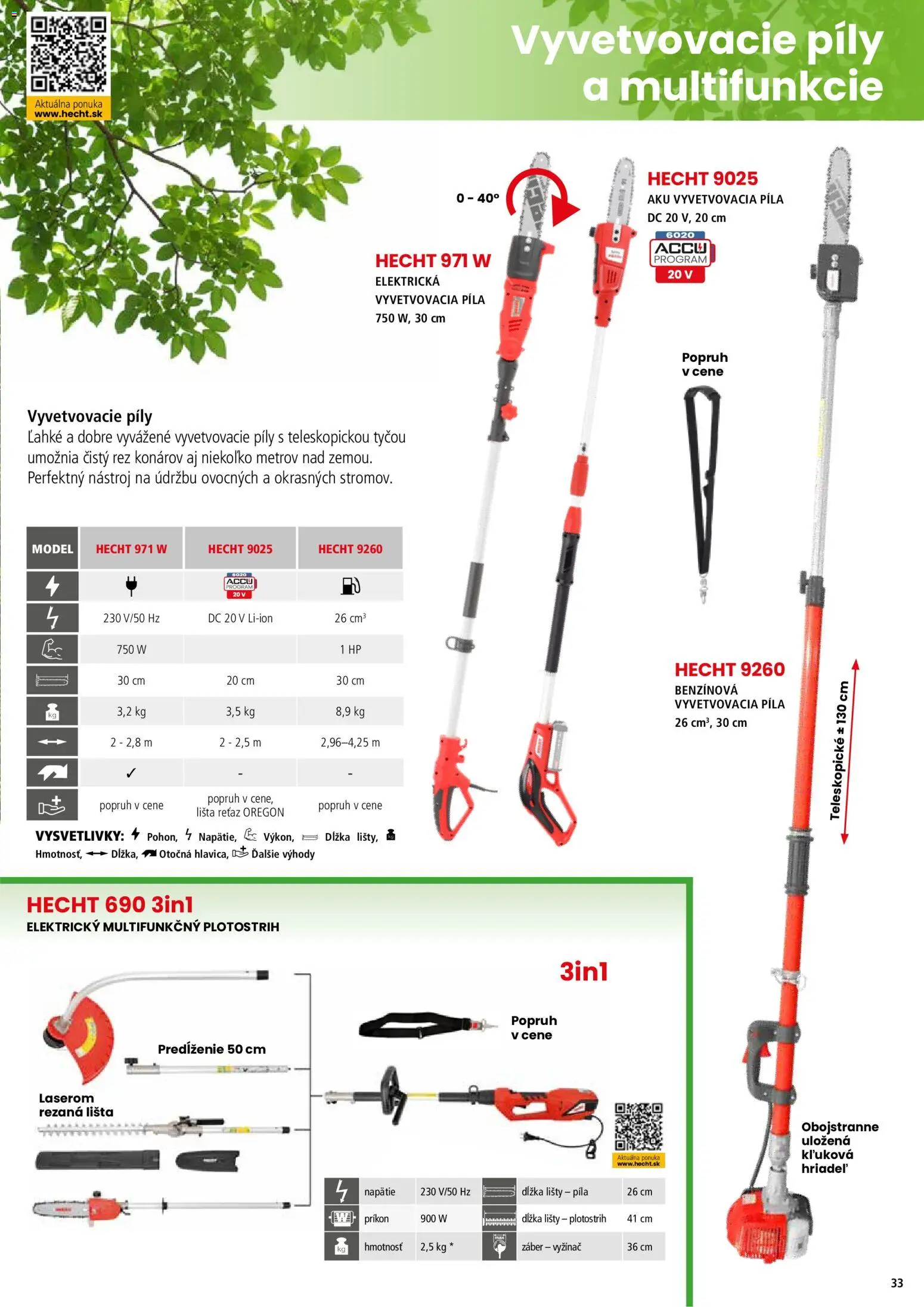 Nové Hecht akcie – leták je platný od 19.02.2026 | Strana: 33 | Produkty: Píla, Aku