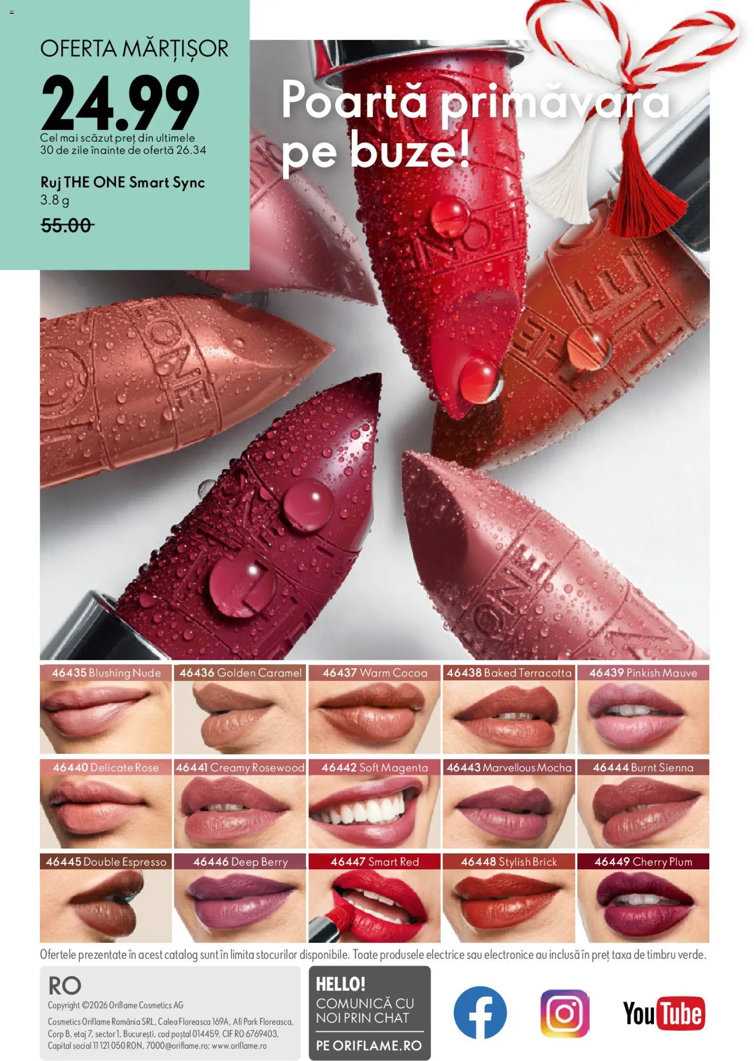 Noul catalog Oriflame – valabil de la 11.02.2026 | Pagină: 180 | Produse: Ruj