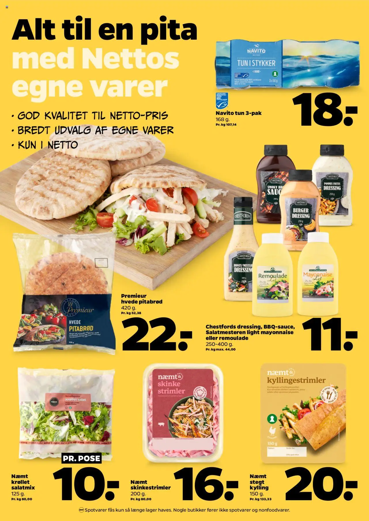 Netto Tilbudsavis gyldig fra 05.07.2025 | Side: 10 | Produkter: Pitabrød, Salat, Dressing, Remoulade