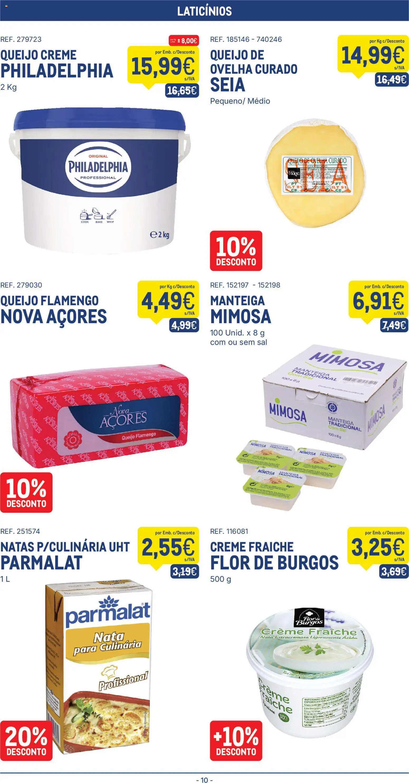 Makro folheto │ válido de 23.12.2025 | Página: 10 | Produtos: Queijo creme, Creme fraiche, Sal, Creme