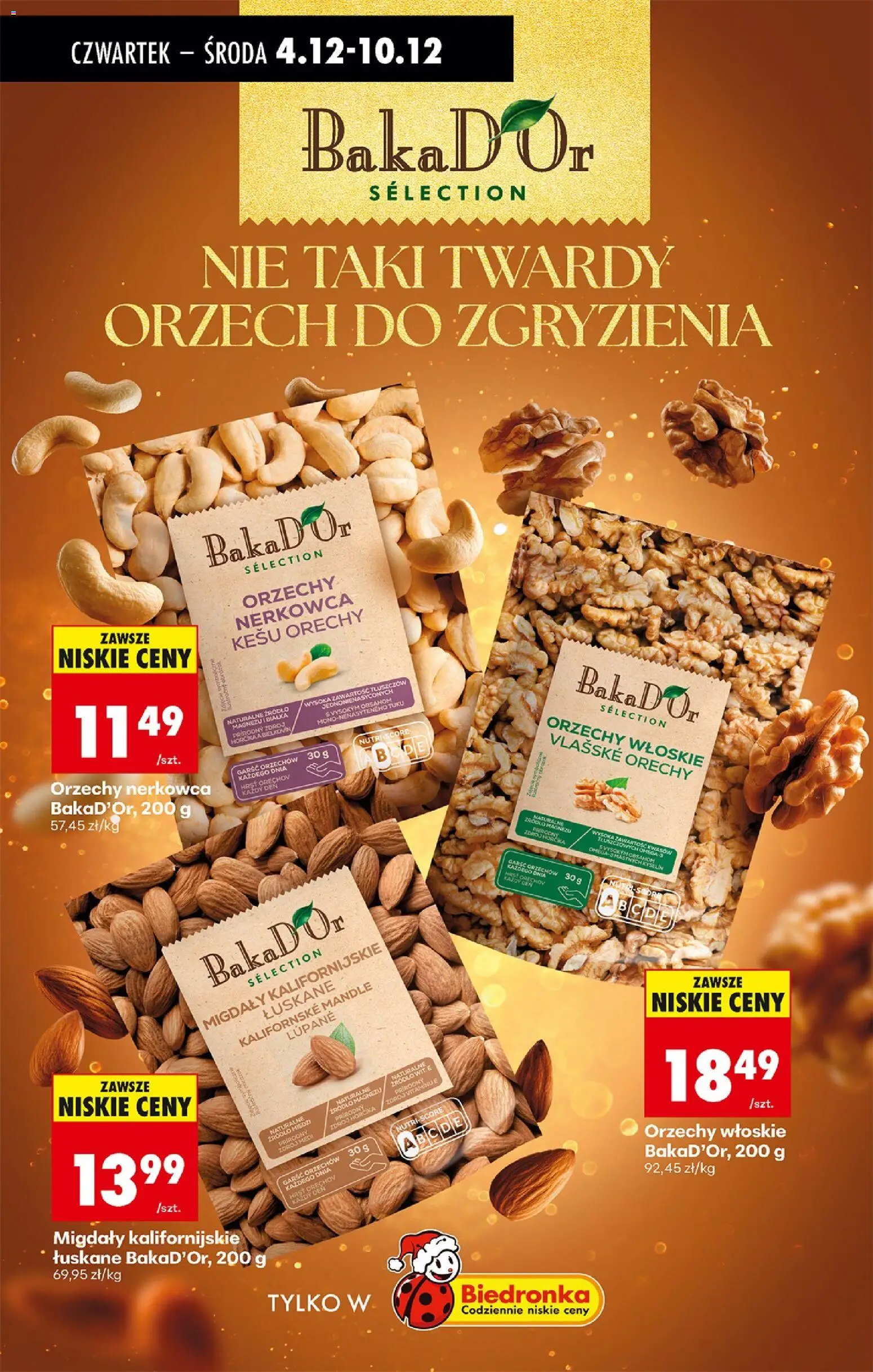 Biedronka gazetka - Oferta w tym tygodniu od 04.12.2025 | Strona: 60 | Produkty: Orzechy włoskie, Orzechy