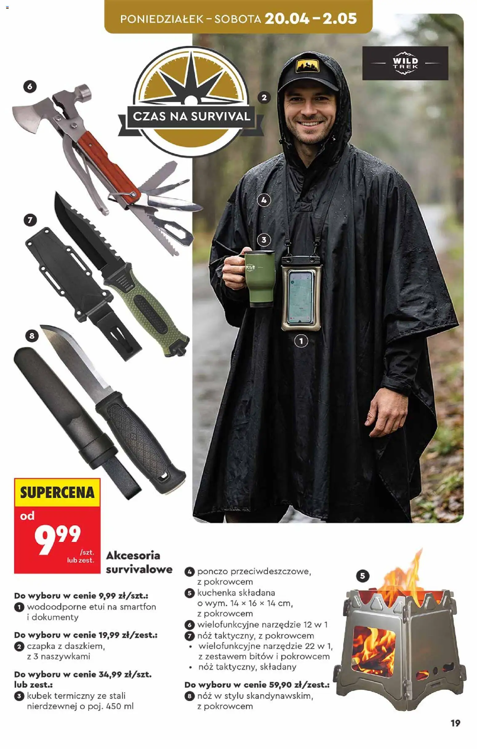 Biedronka gazetka - Hity i inspiracje od 18.04.2026 | Strona: 19 | Produkty: Smartfon, Czapka, Multitool, Kuchenka