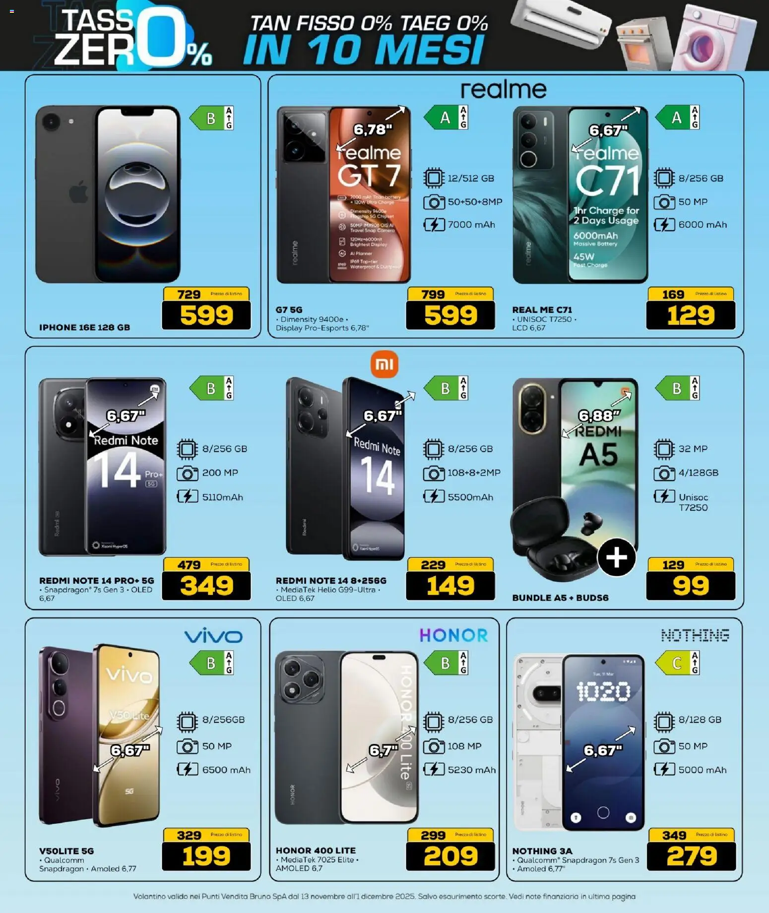 Volantino BRUNO del 13.11.2025 | Pagina: 5 | Prodotti: Iphone, Cd