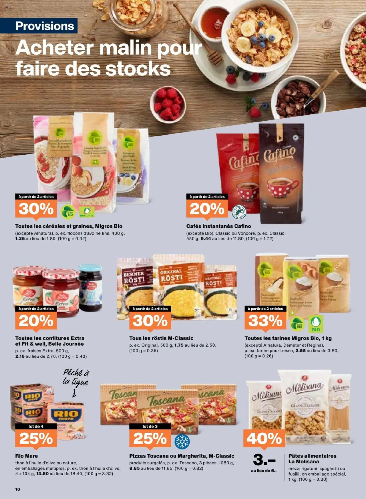 Migros Aktionen FR – gültig ab 30.09.2025 | Seite: 10 | Produkte: Pizza, Pasta