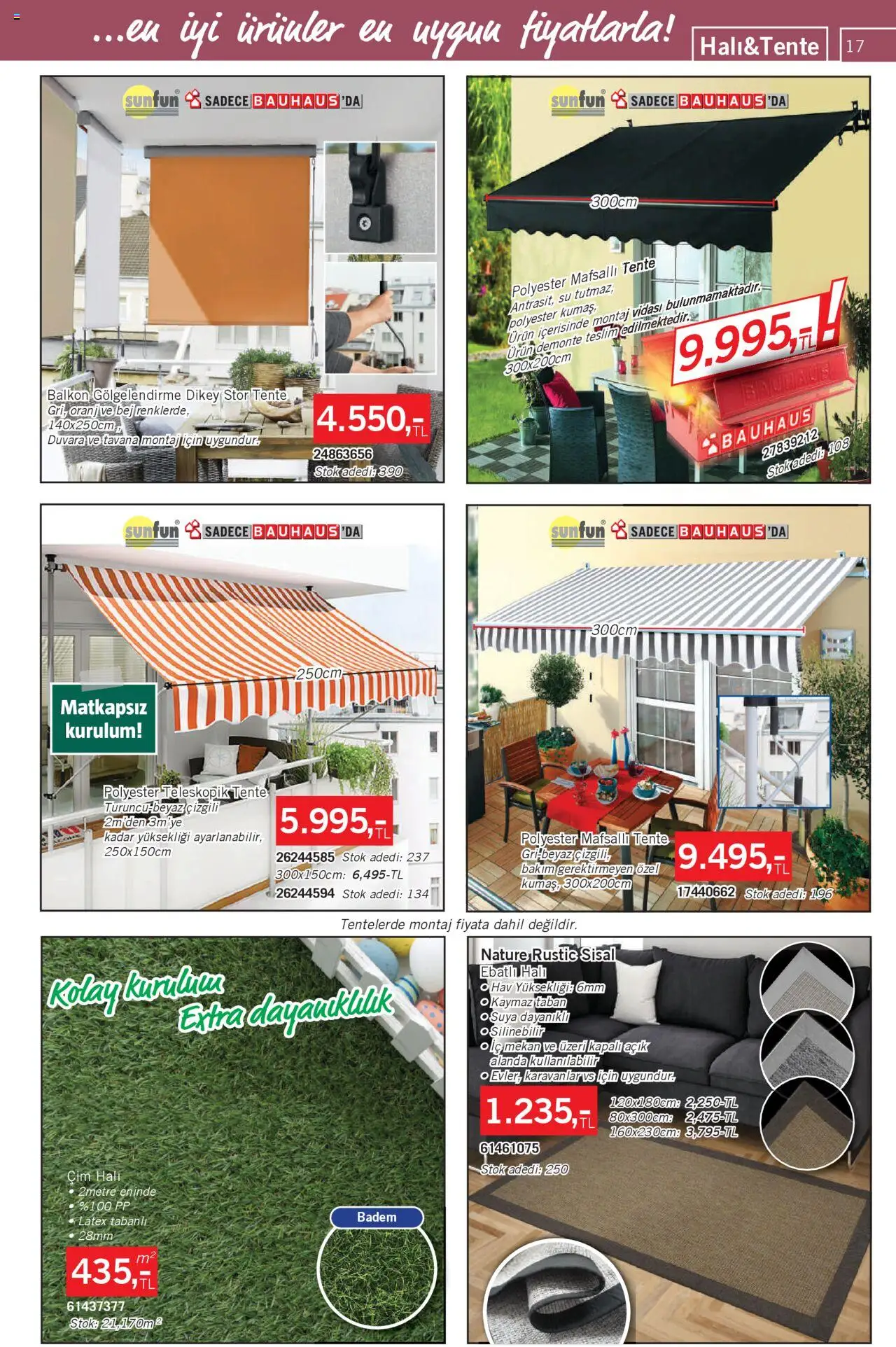 Bauhaus Katalog - 31.05.2025 tarihinden itibaren geçerlidir | Sayfa: 17 | Ürünler: Halı, Badem, Su