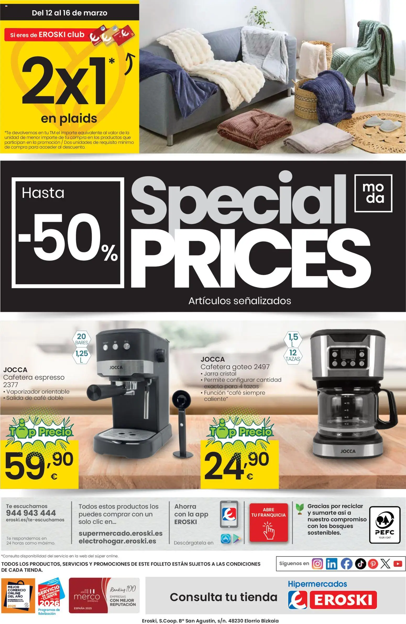 Eroski - Viste tu cesta de primavera  │ válido desde el 12.03.2026 | Página: 49 | Productos: Café, Té, Cafetera