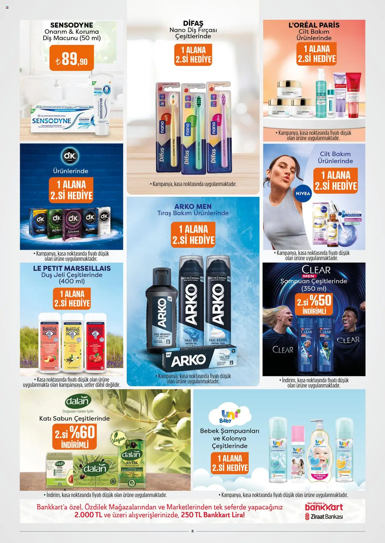 Özdilek Katalog - 08.10.2025 tarihinden itibaren geçerlidir | Sayfa: 8 | Ürünler: Tıraş köpüğü, Sabun, Diş fırçası, Kasa
