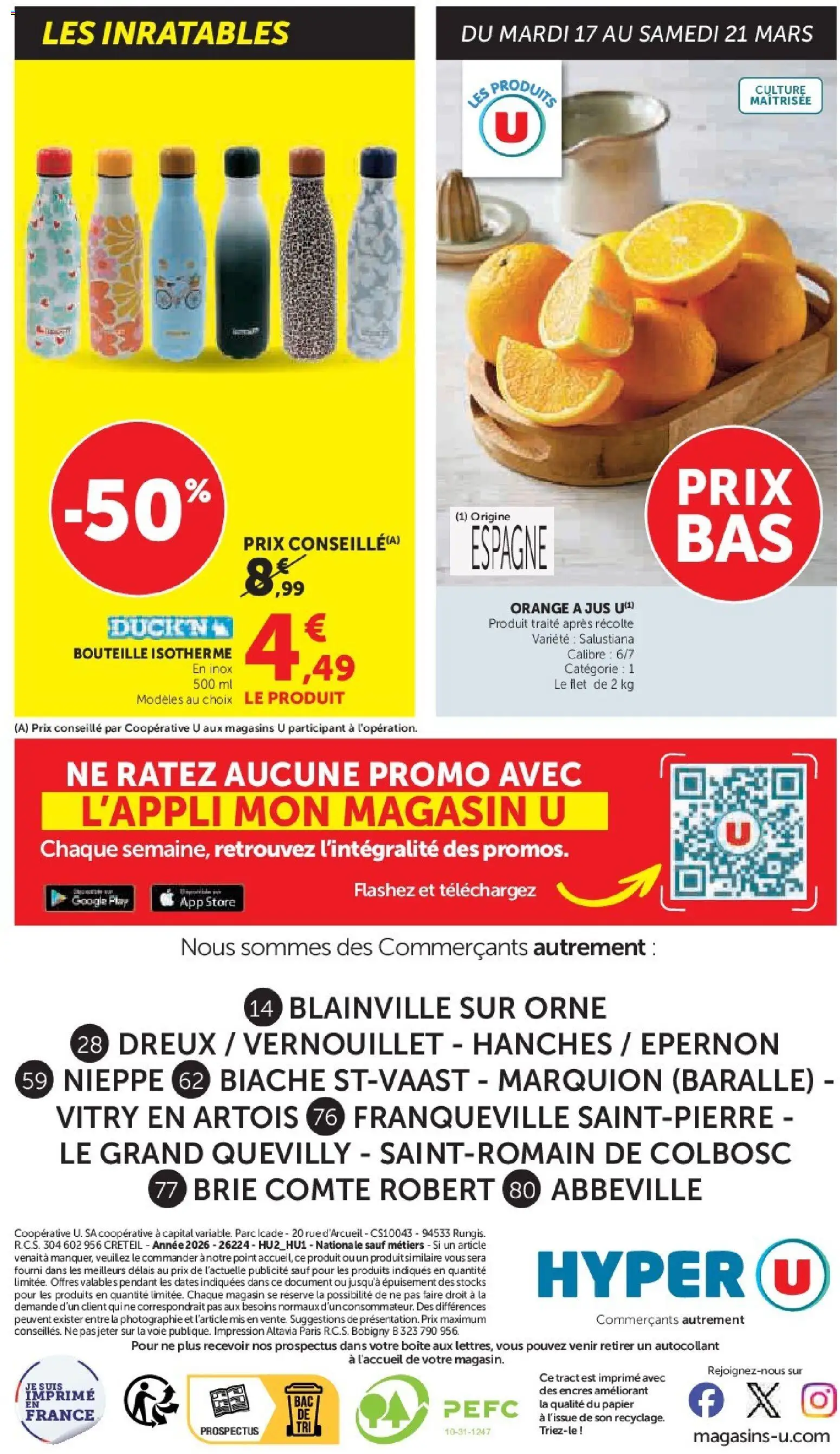 {H1} | Page: 28 | Produits: Orange, Store, Jus, Brie