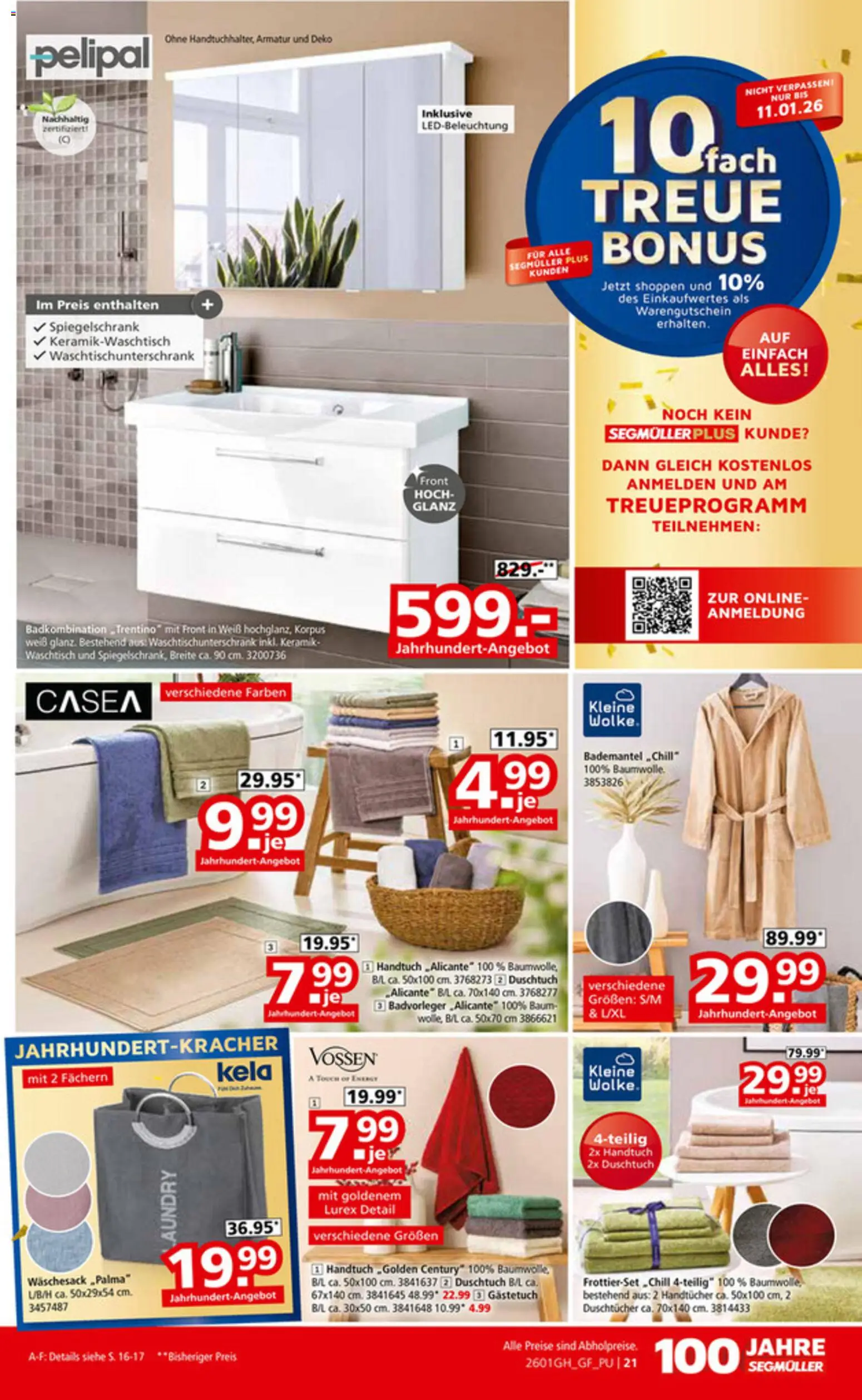 Segmüller 100 Jahre Jubiläums Finale – gültig ab 24.12.2025 | Seite: 33 | Produkte: Energy, Armatur, Waschtisch, Spiegelschrank