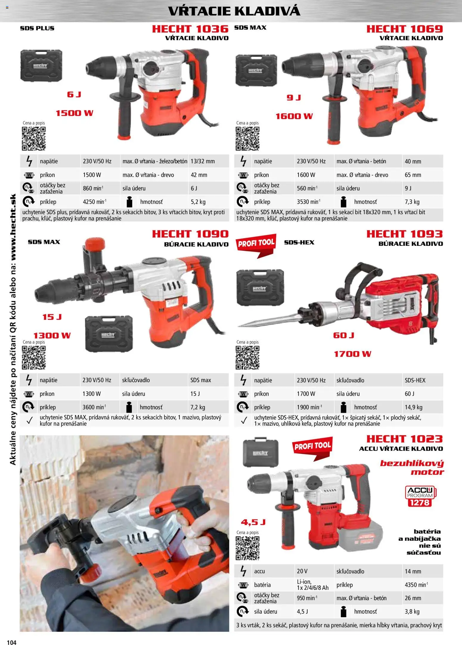 Nové Hecht akcie – leták je platný od 30.10.2025 | Strana: 104 | Produkty: Nabíjačka, Batéria, Kufor