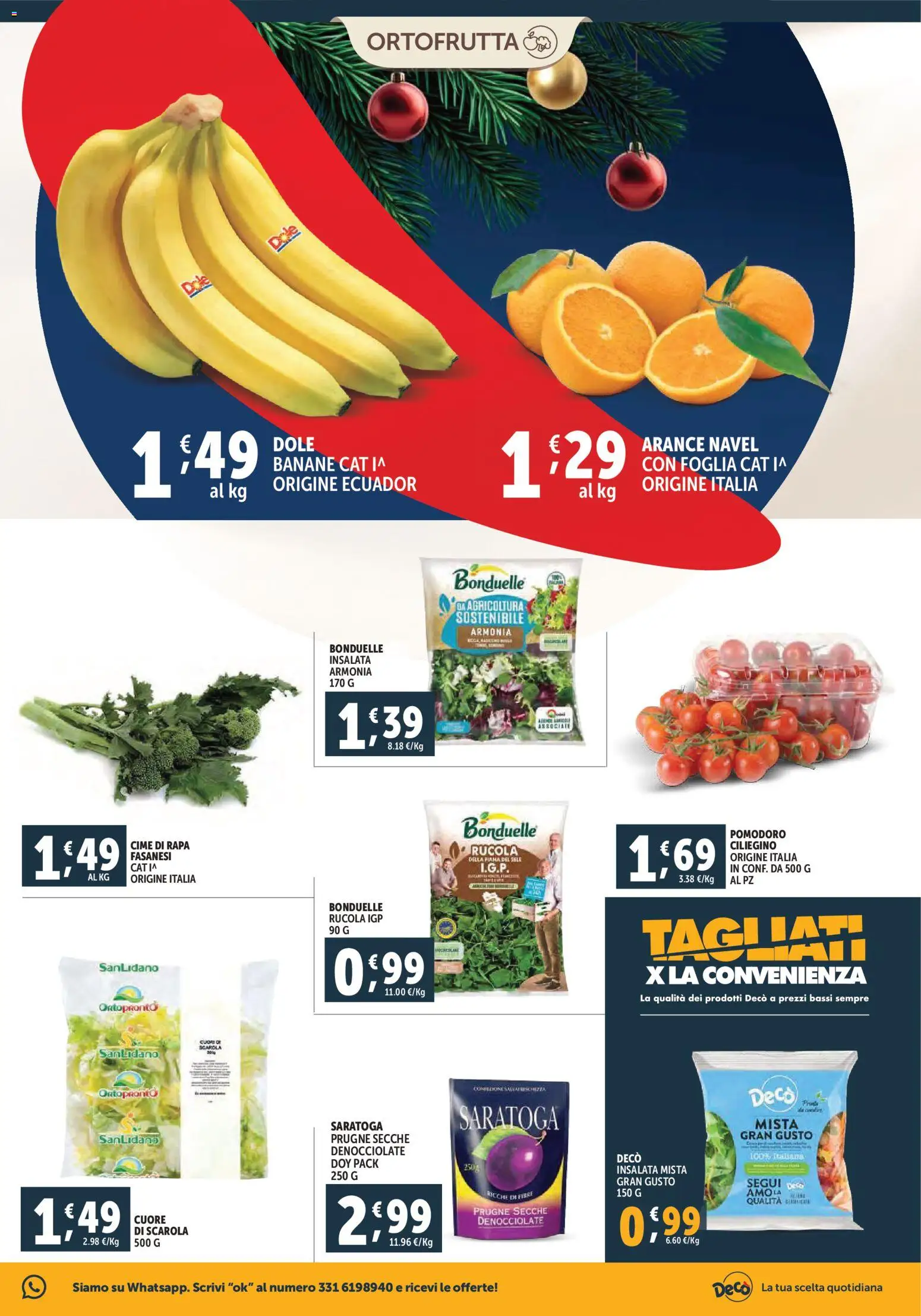Volantino Decò del 02.12.2025 | Pagina: 11 | Prodotti: Arance, Banane, Insalata, Pomodoro