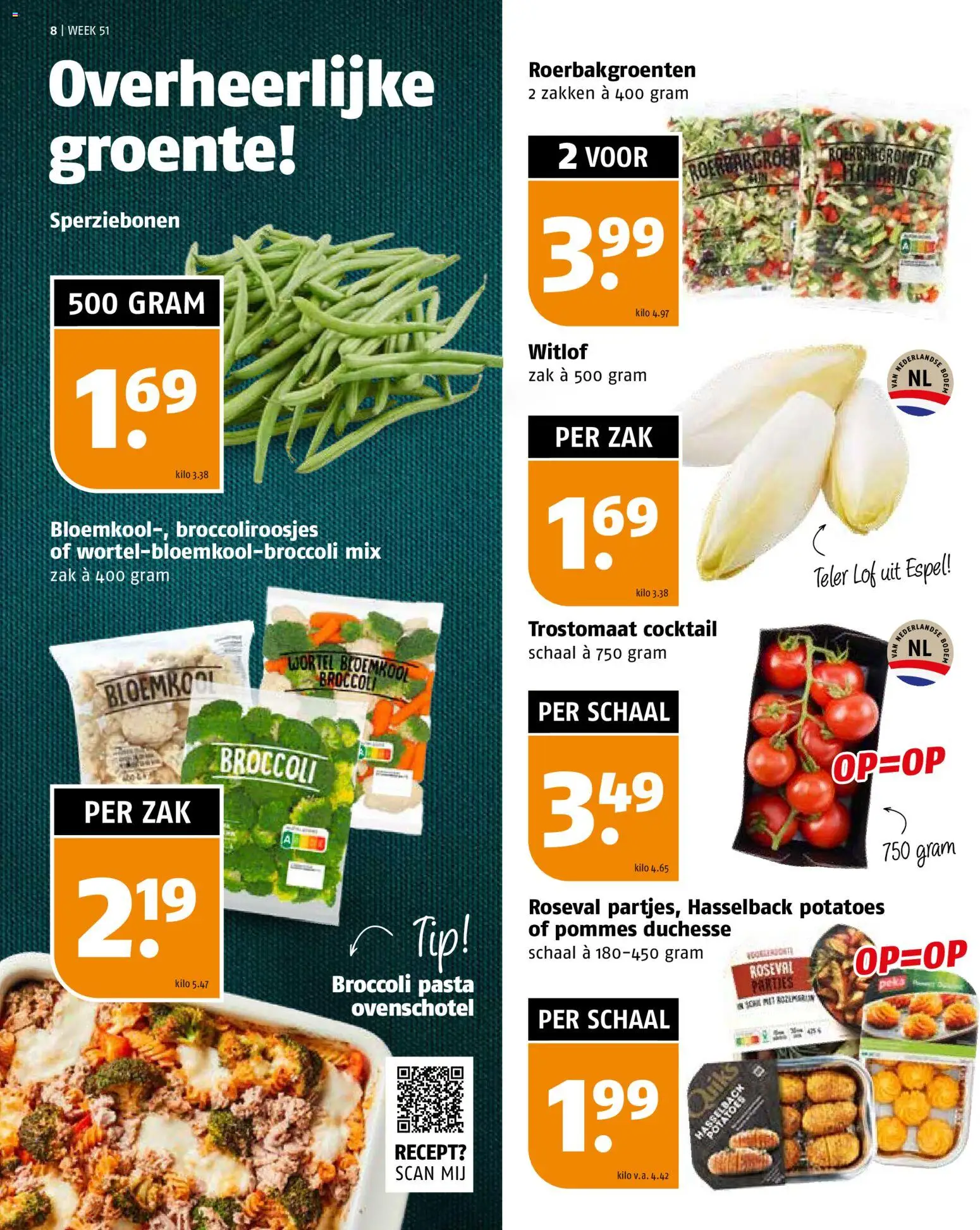 {H1} | Pagina: 8 | Producten: Bloemkool, Pasta, Schaal, Zak