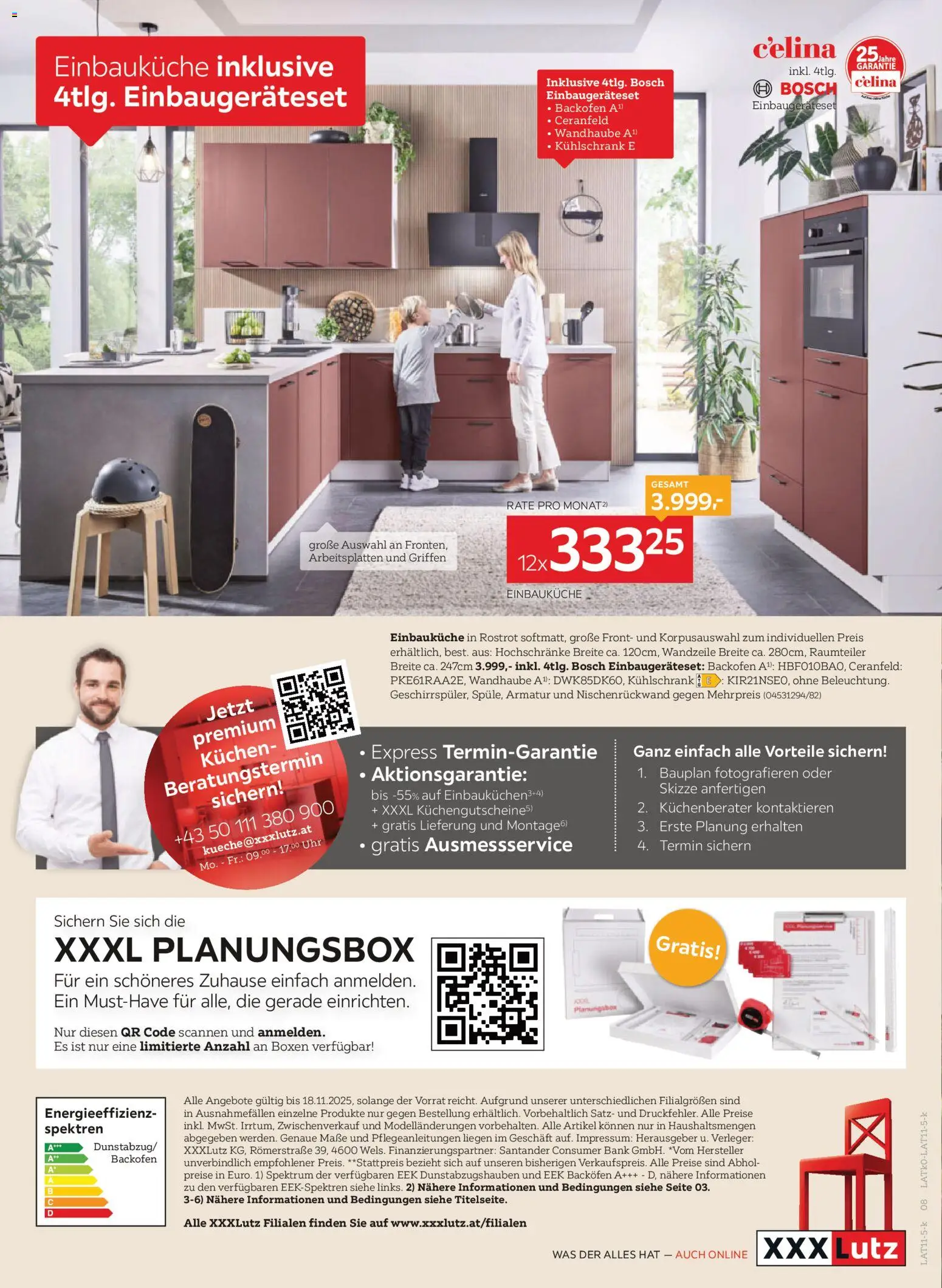 XXXLutz Prospekt aktuell gültig ab 04.11.2025 | Seite: 8 | Produkte: Uhr, Kühlschrank