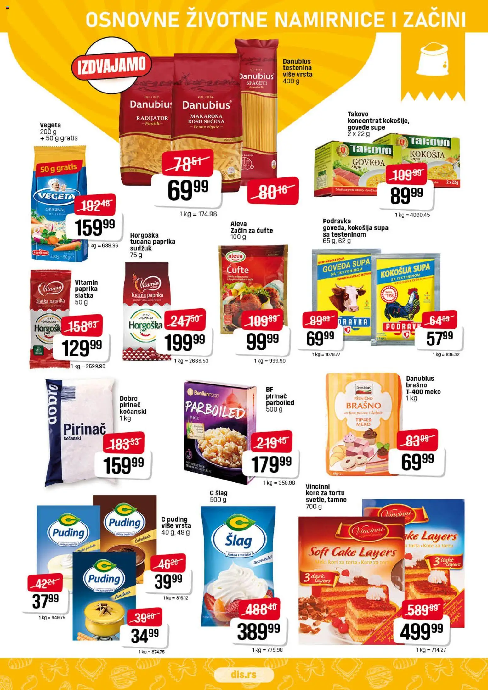 Super DIS katalog - važi od 15.01.2026 | Strana: 7 | Proizvode: Šlag, Radijator, Špageti, Pirinač