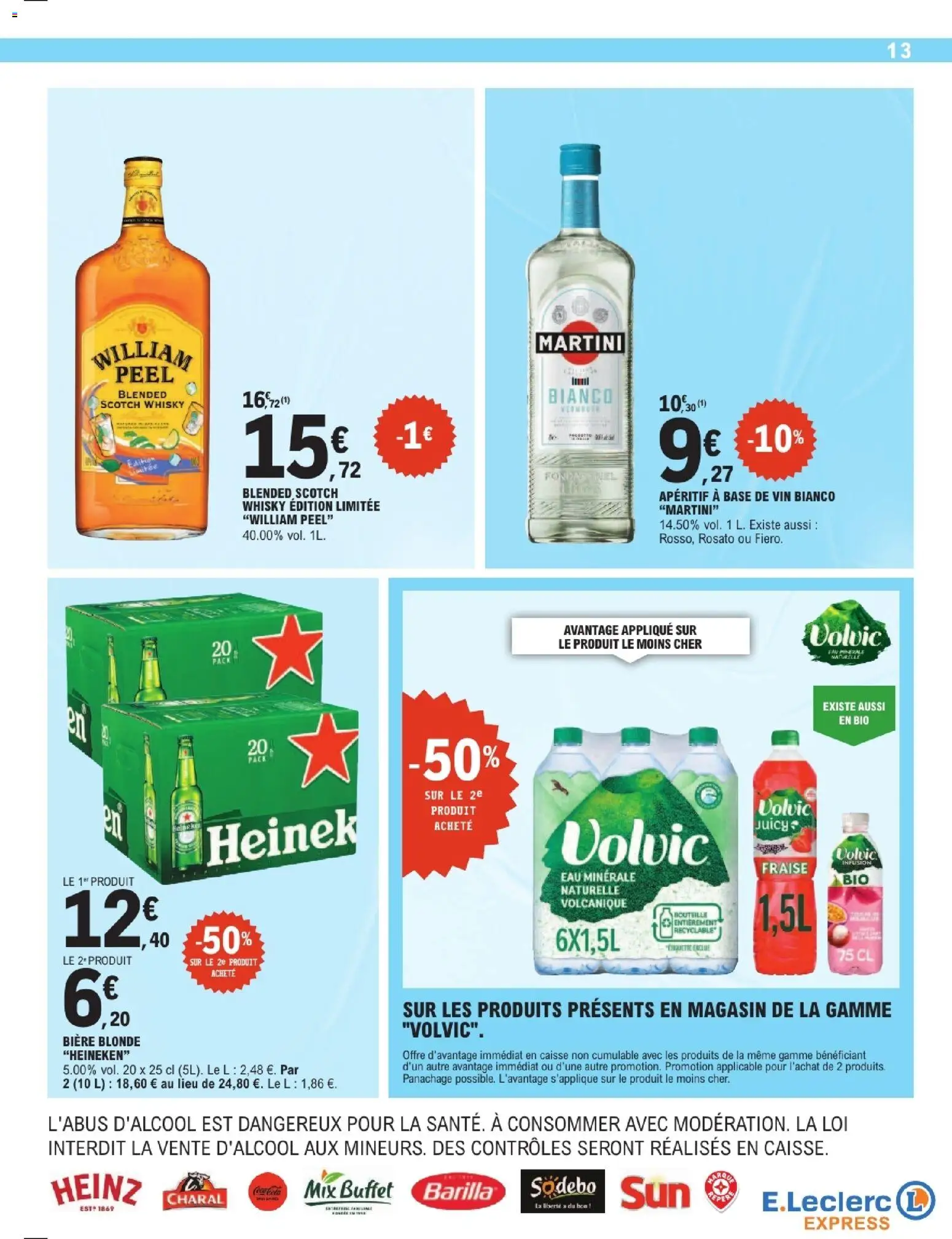 {H1} | Page: 13 | Produits: Fraise, Volvic eau minerale naturelle, Buffet, Vin