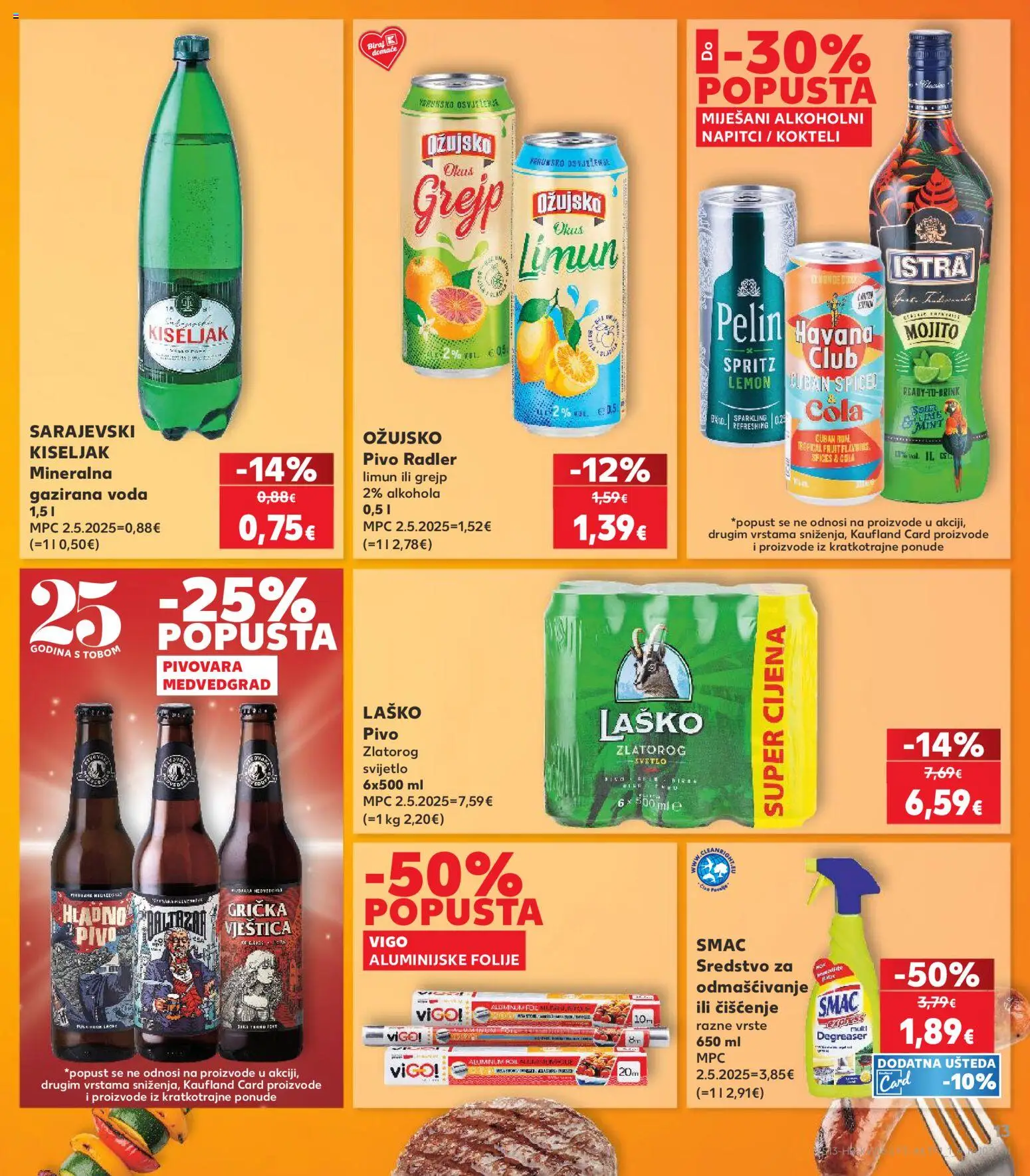 Kaufland HR akciós ujság - amely érvényes a következő dátumtól: 29.04.2026 | Oldal: 13 | Termékek: Radler, Cola