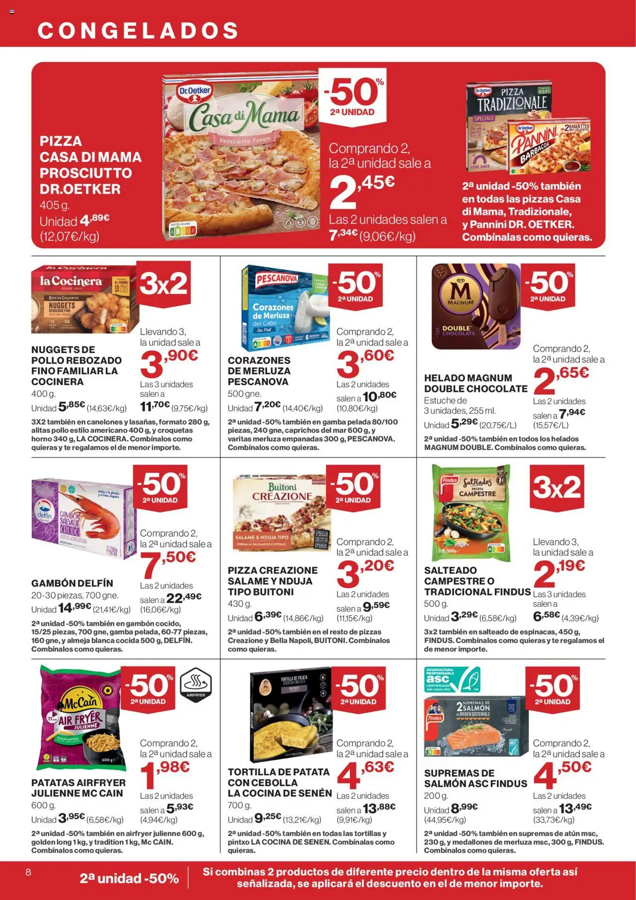 Supercor Canarias │ válido desde el 09.10.2025 | Página: 8 | Productos: Crema, Helado, Παγωμένο τσάι, Horno