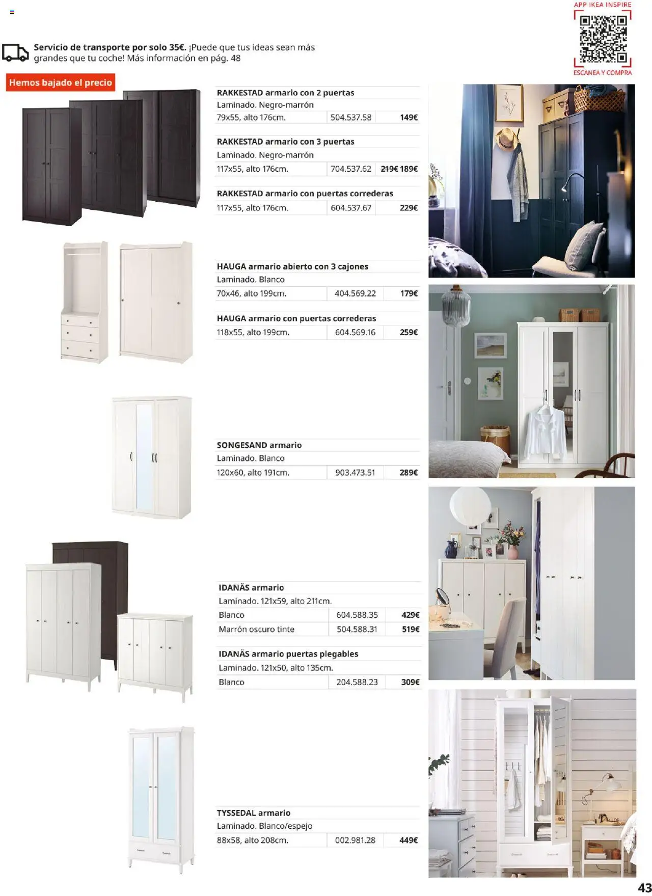 Catálogo IKEA Muebles para el dormitorio │ válido desde el 01.09.2025 | Página: 43 | Productos: Tinte, Armario