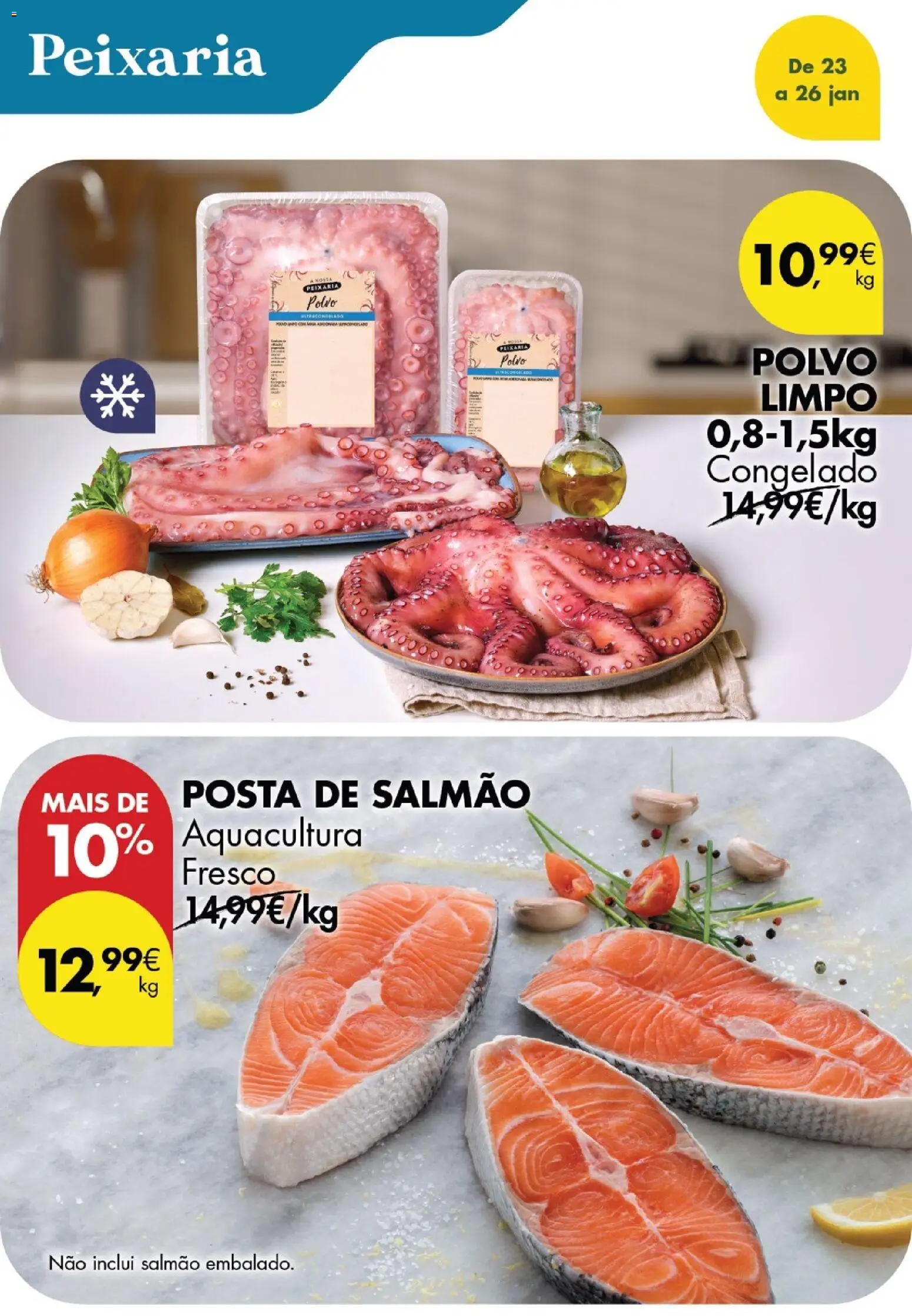 Pingo Doce Poupe este Fim de Semana │ válido de 23.01.2026 | Página: 2 | Produtos: Polvo, Salmão