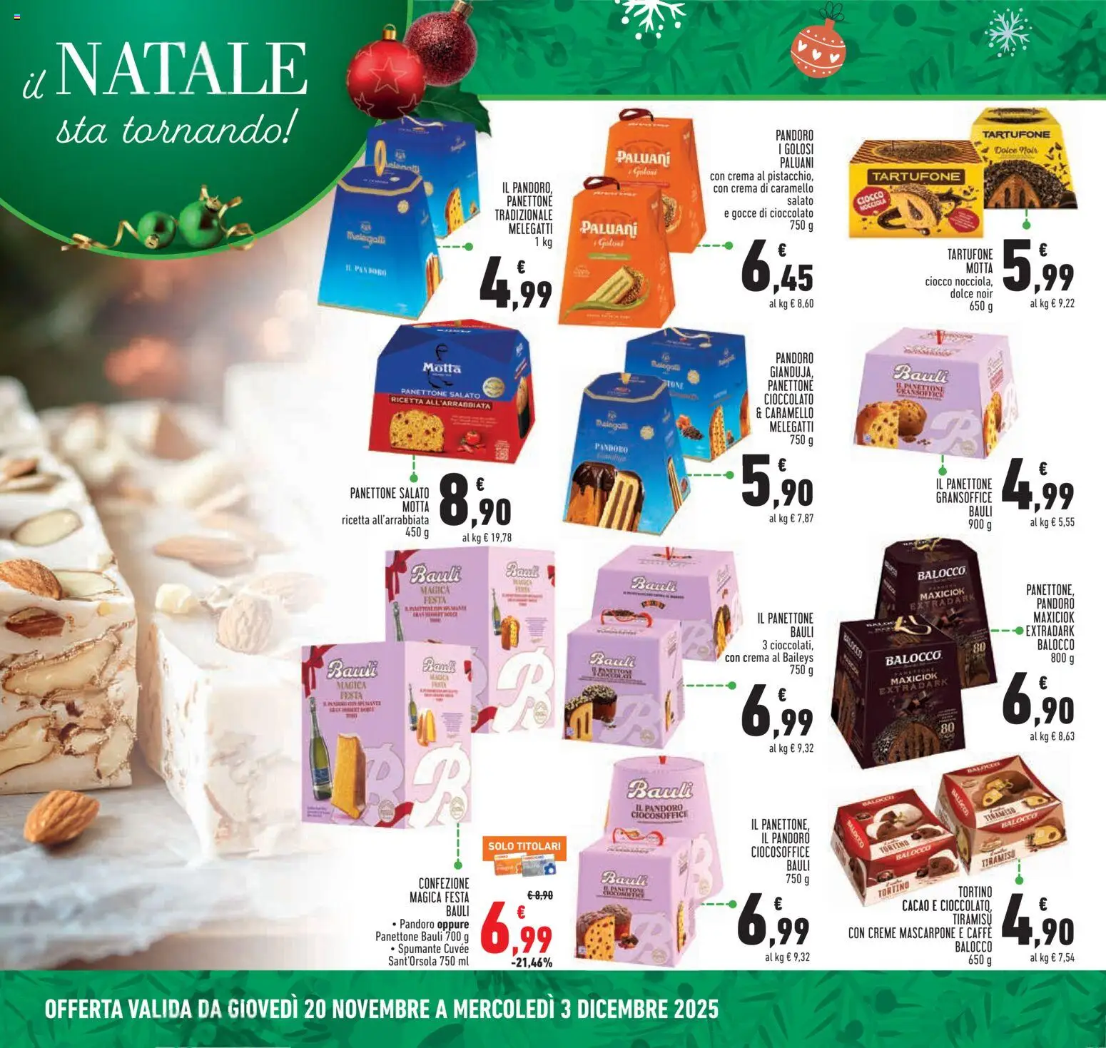 Volantino Conad del 20.11.2025 | Pagina: 8 | Prodotti: Crema, Panettone, Spumante, Mascarpone