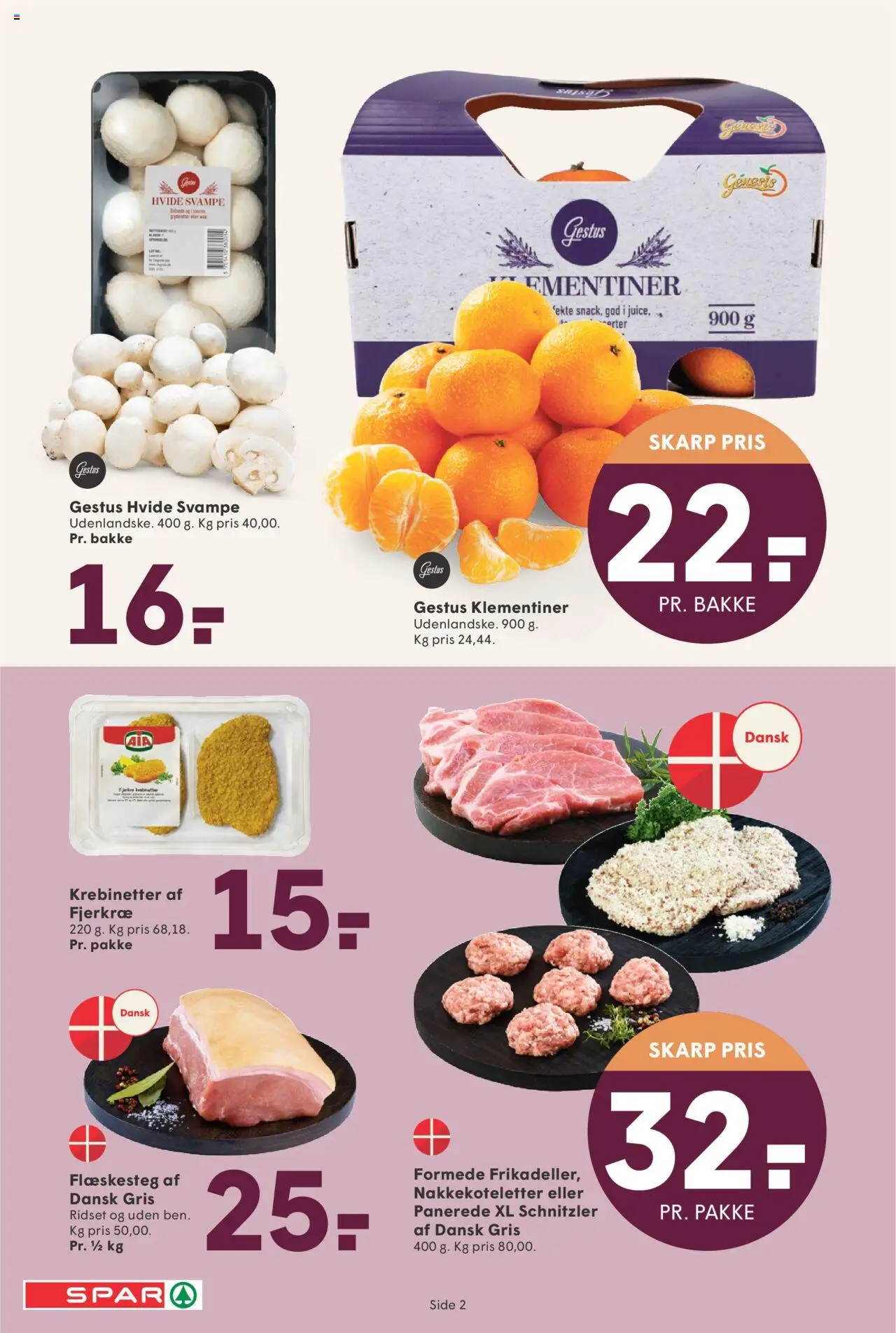 Spar tilbudsavis – gyldig fra 17.10.2025 | Side: 2 | Produkter: Svampe, Schnitzler, Flæskesteg