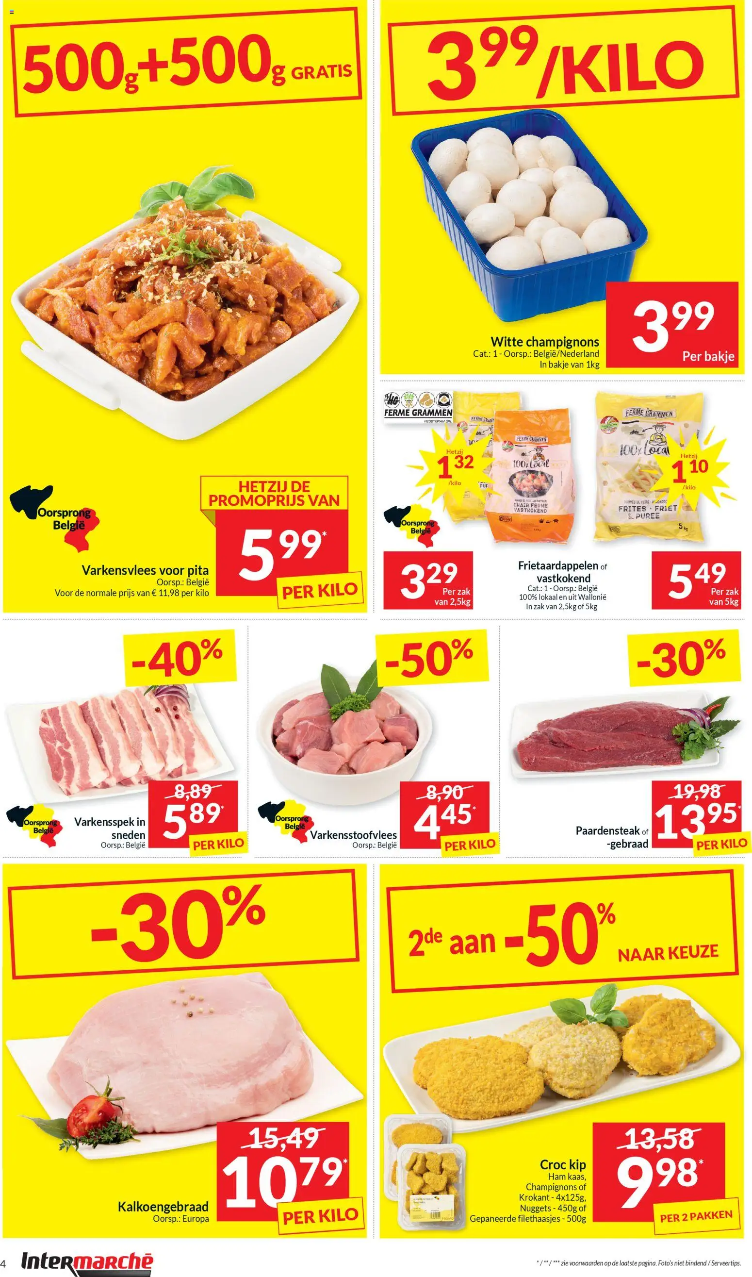 {H1} | Pagina: 4 | Producten: Ham, Varkensvlees, Zak, Kip