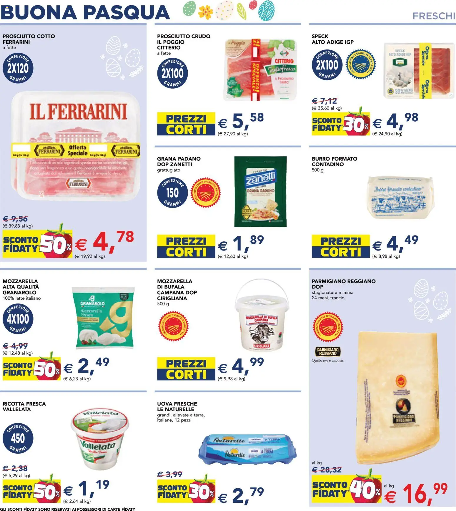 Volantino Esselunga S del 23.03.2026 | Pagina: 10 | Prodotti: Mozzarella, Latte, Grana Padano, Parmigiano