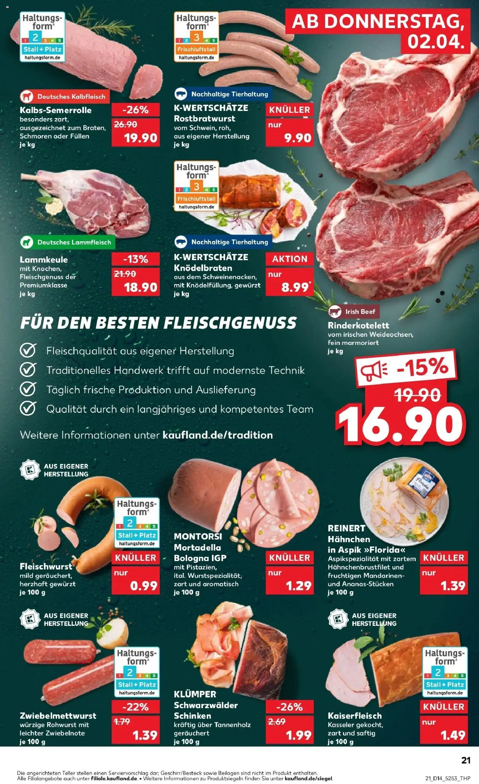 Kaufland Prospekt Hamburg	 – gültig ab 30.03.2026 | Seite: 35 | Produkte: Lammkeule, Hahnchen, Mandarinen, Schinken