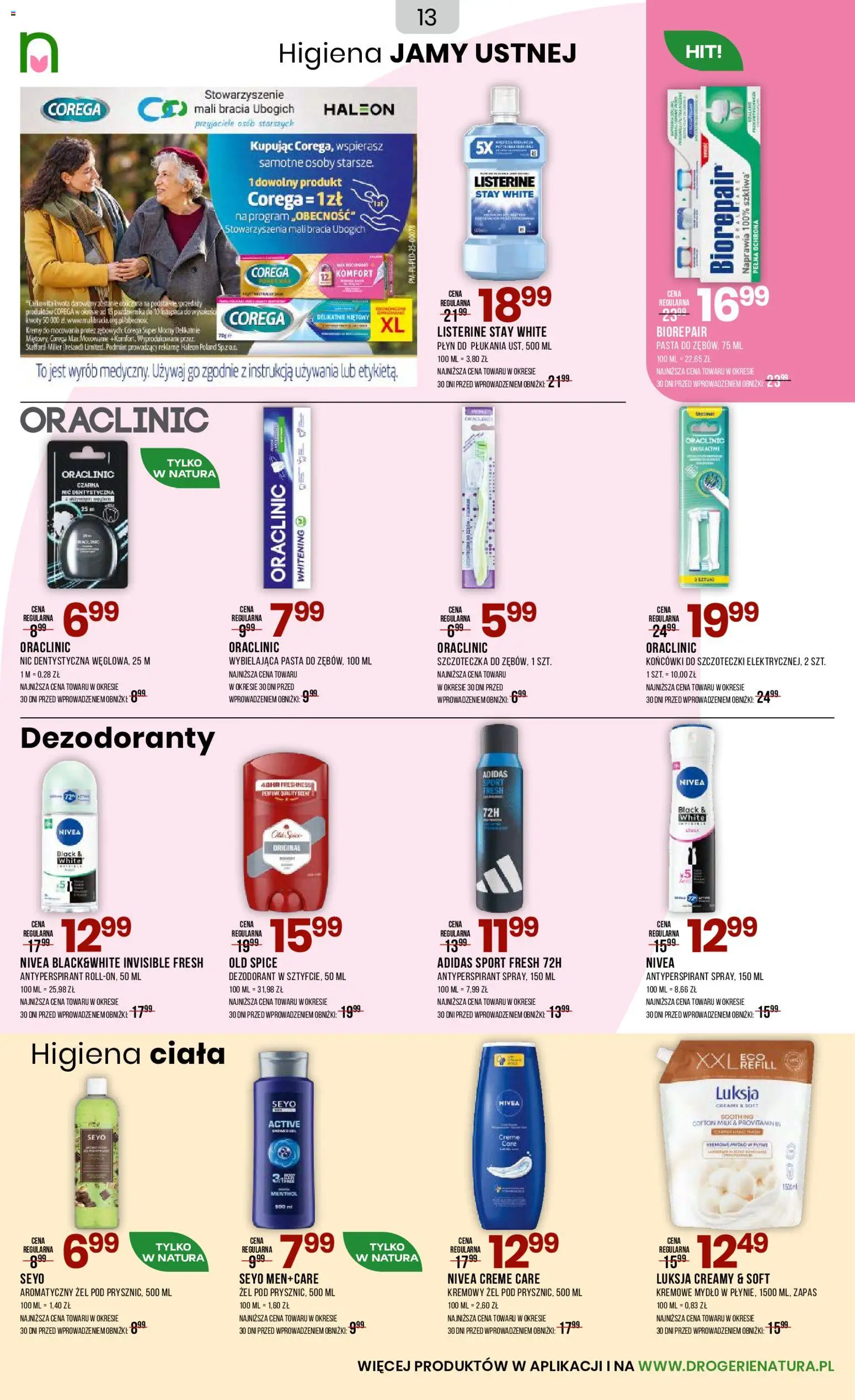 Drogerie Natura Black Friday od 23.10.2025 | Strona: 13 | Produkty: Mydło, Dezodorant, Antyperspirant, Old spice