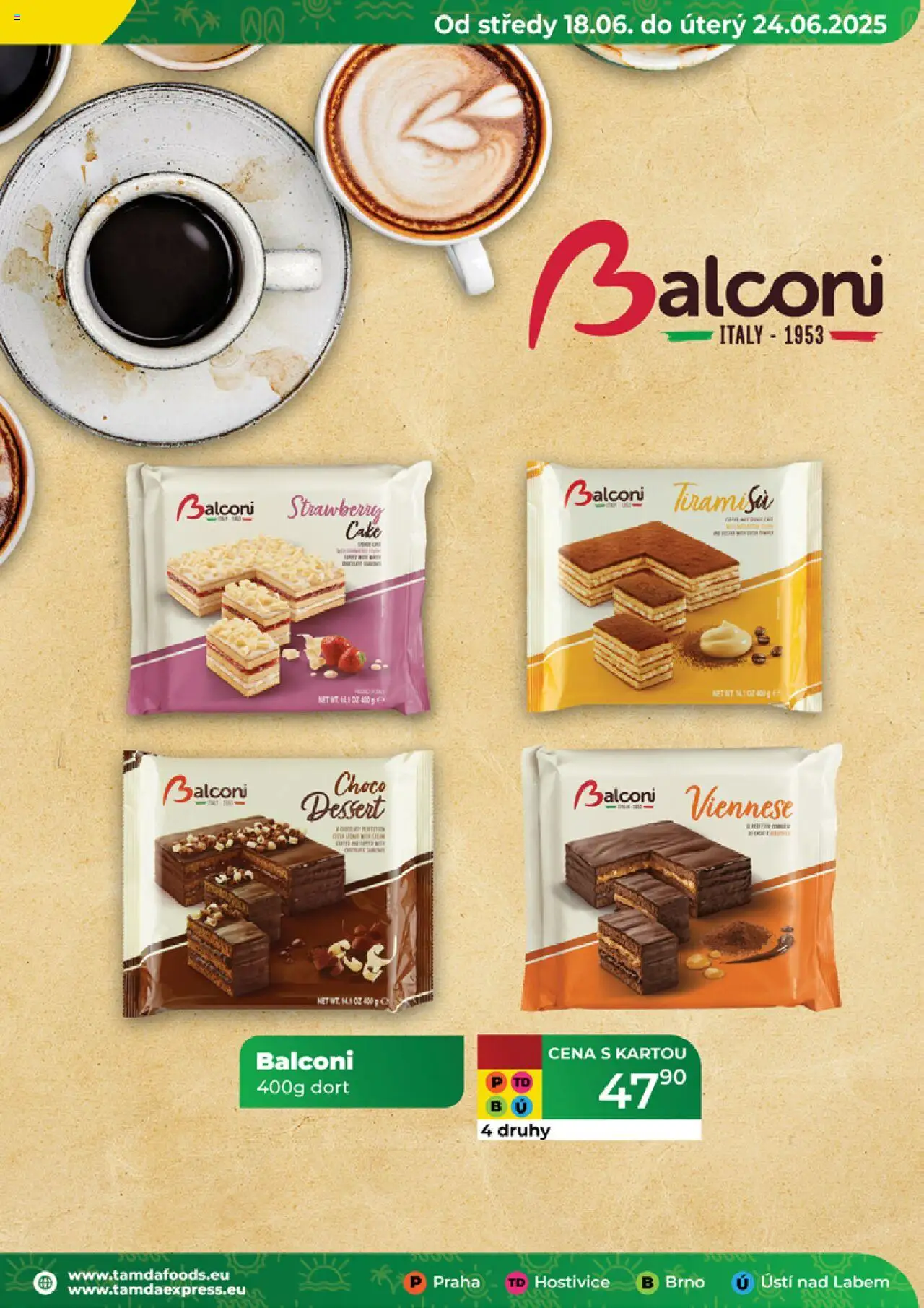 Tamda Foods leták od 18.06.2025 | Strana: 49 | Produkty: Tiramisu, Dort