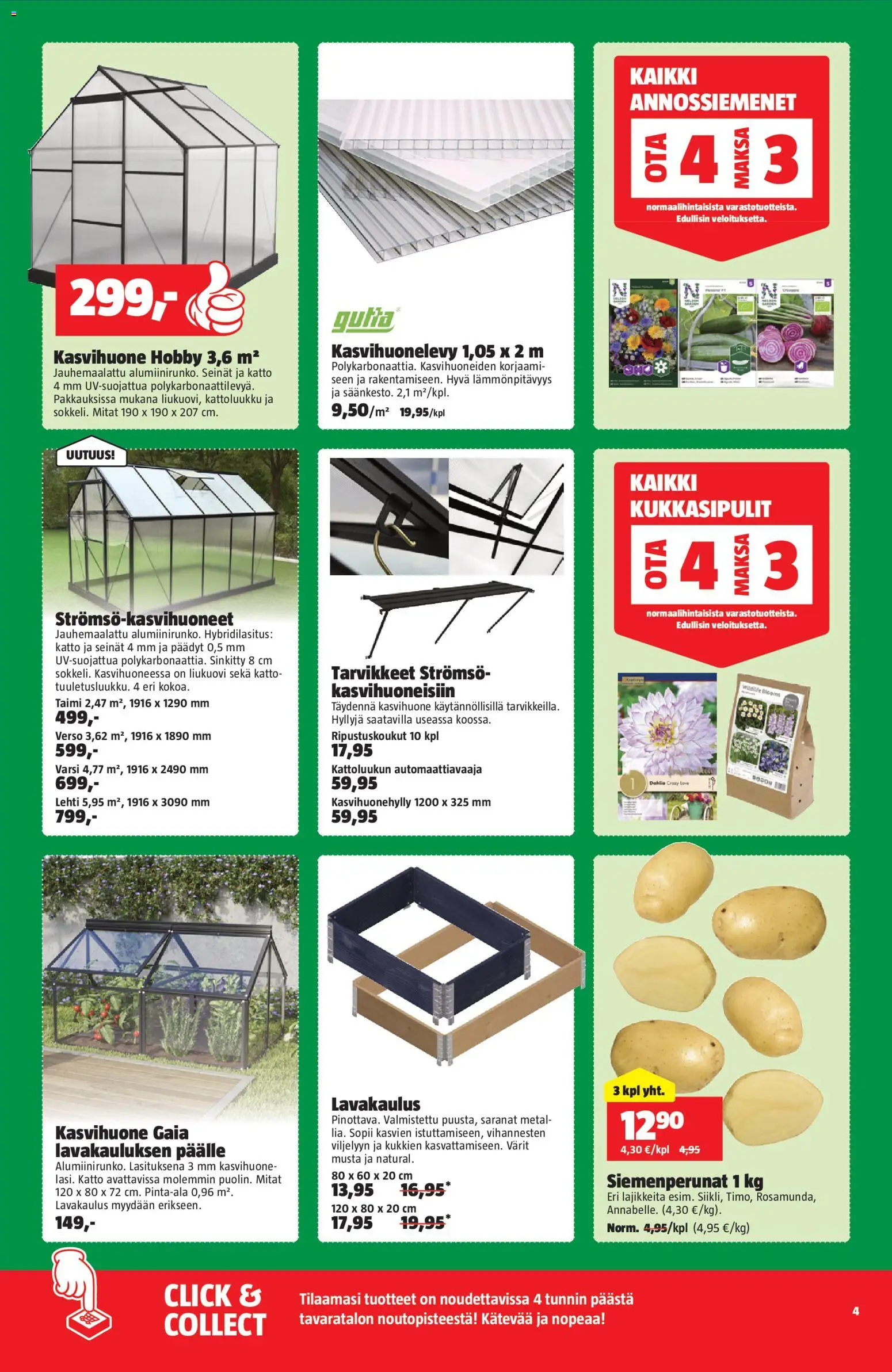 Bauhaus tarjoukset – voimassa 31.03.2026 alkaen | Sivu: 4 | Tuotteet: Kasvihuone