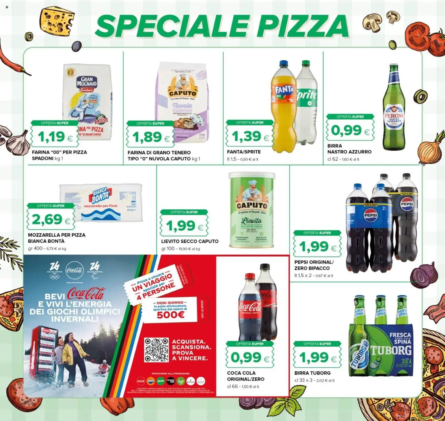 Volantino Oasi del 03.01.2026 | Pagina: 11 | Prodotti: Mozzarella, Farina, Pepsi, Coca Cola
