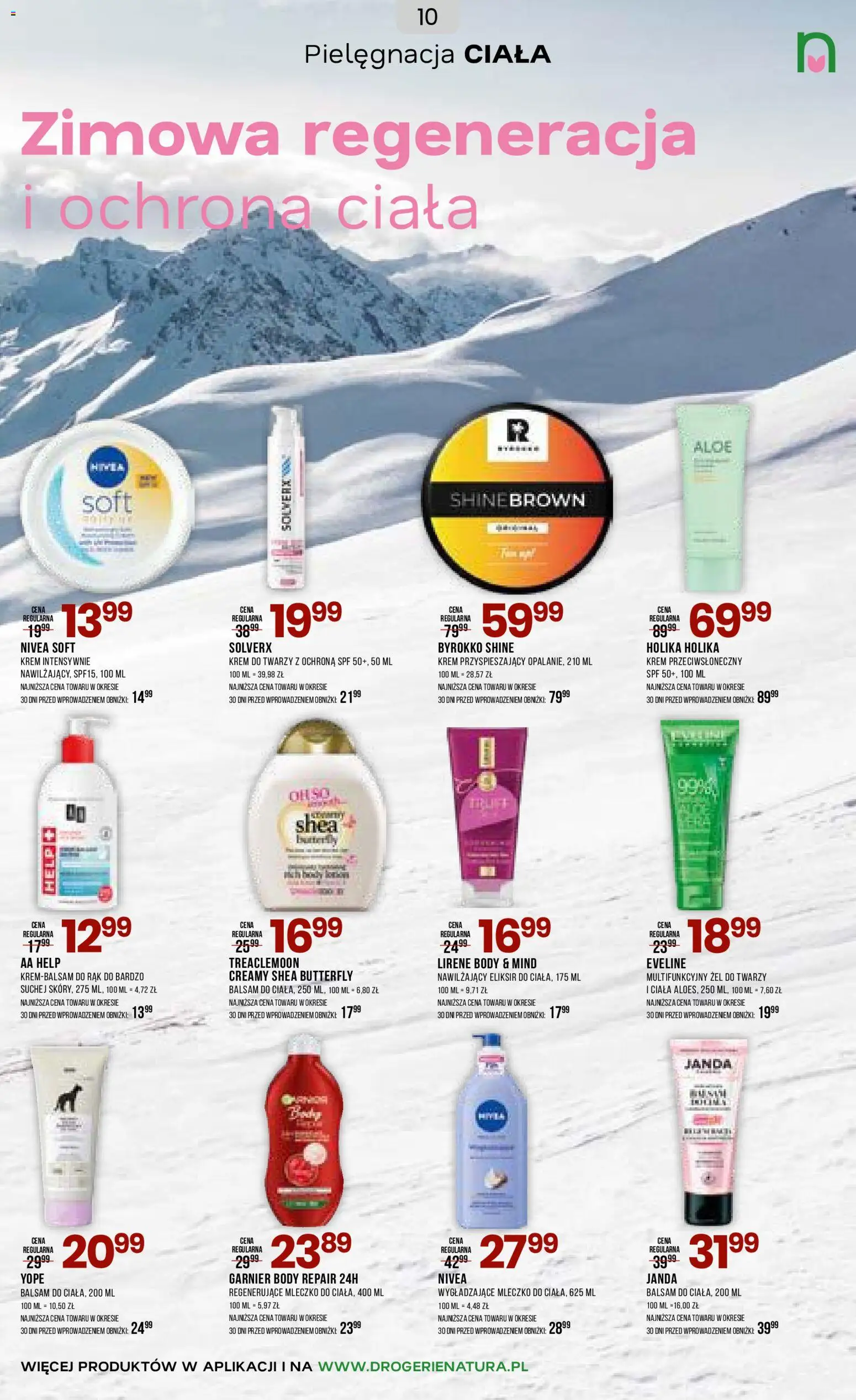 Drogerie Natura Gazetka od 29.12.2025 | Strona: 10 | Produkty: Body, Krem, Lotion, Krem do twarzy