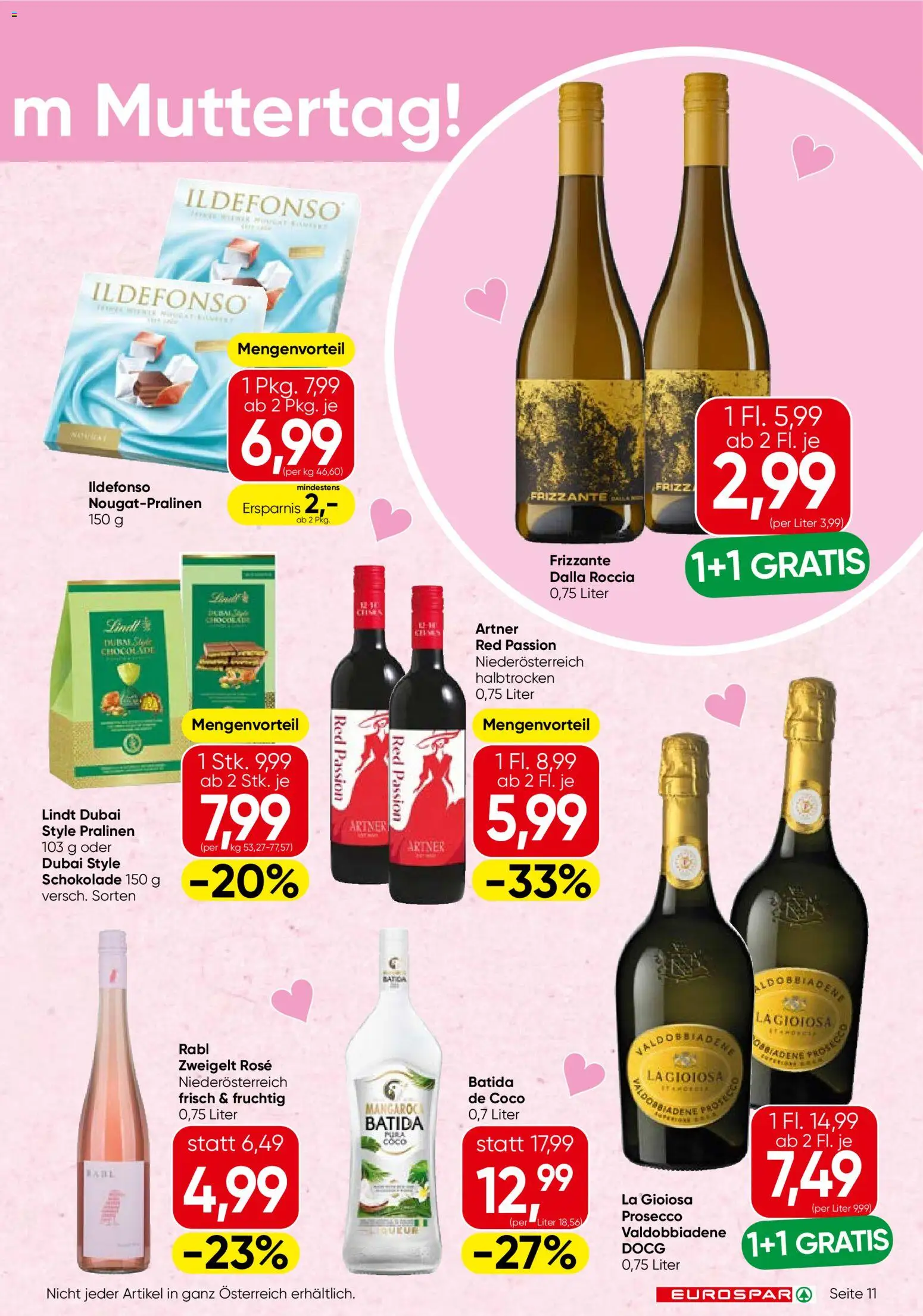 Eurospar Flugblatt gültig ab 23.04.2026 | Seite: 11 | Produkte: Schokolade