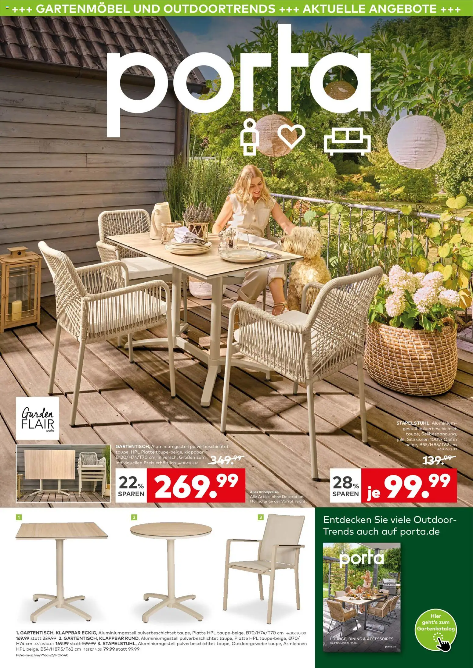 Porta! Gartenmöbel und Outdoortrends – gültig ab 06.04.2026 | Seite: 1 | Produkte: Gartenmöbel
