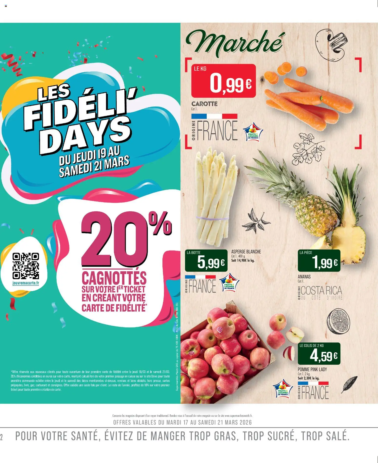 {H1} | Page: 4 | Produits: Pomme, Asperge, Ananas, Carotte