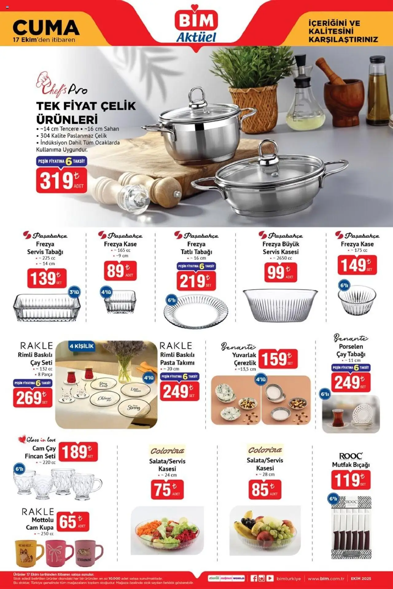 BİM Katalog Cuma - 17.10.2025 tarihinden itibaren geçerlidir | Sayfa: 7 | Ürünler: Kaşe, Çay
