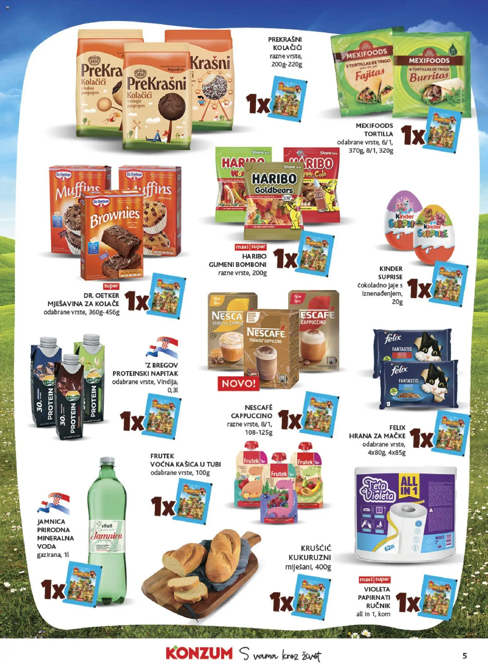 Konzum HR akciós ujság - amely érvényes a következő dátumtól: 11.03.2026 | Oldal: 5 | Termékek: Nescafé, Tiramisu, Tortilla, Cappuccino