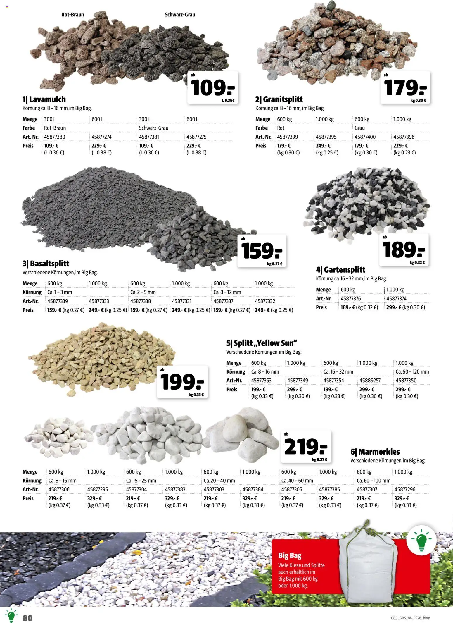 Hagebau Gartenbaustoffsortiment – gültig ab 02.03.2026 | Seite: 80