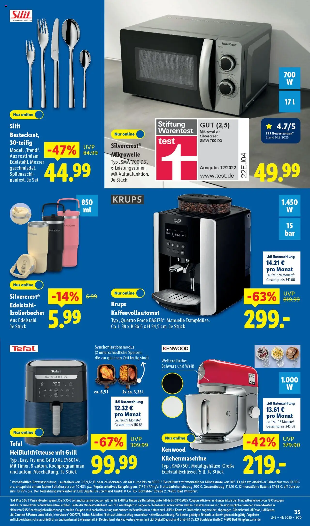 Lidl Prospekt Gundelsheim – gültig ab 06.10.2025 | Seite: 31 | Produkte: Krups, Bad, Kaffeevollautomat, Heißluftfritteuse