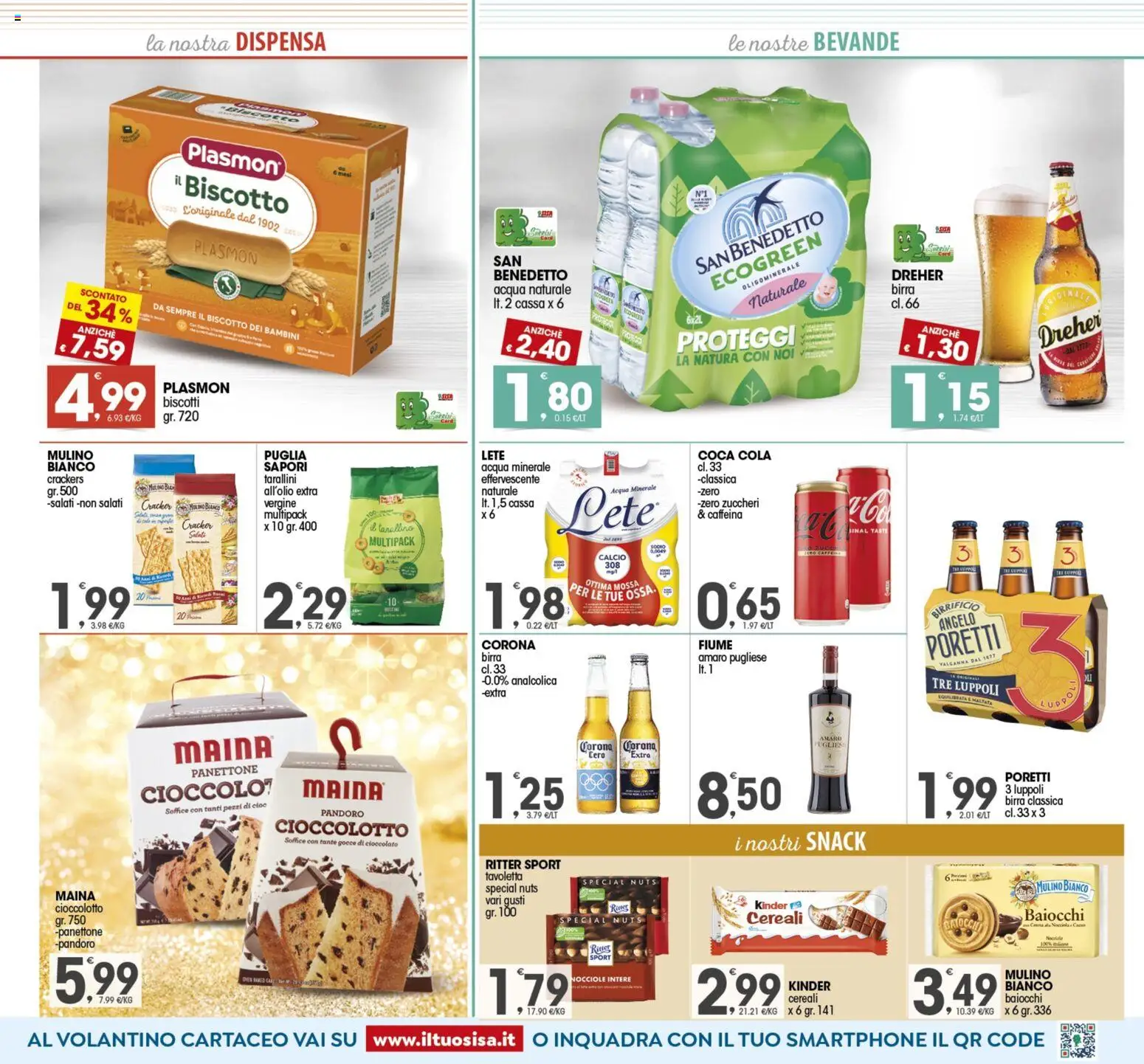 Volantino SISA del 14.11.2025 | Pagina: 7 | Prodotti: Birra, Biscotti, Acqua, Smartphone