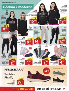 Konzum katalog | vrijedi od 10.09.2025 | Stranica: 40 | Proizvodi: Majica s kapuljačom, Čarape, Tajice, Trenirka