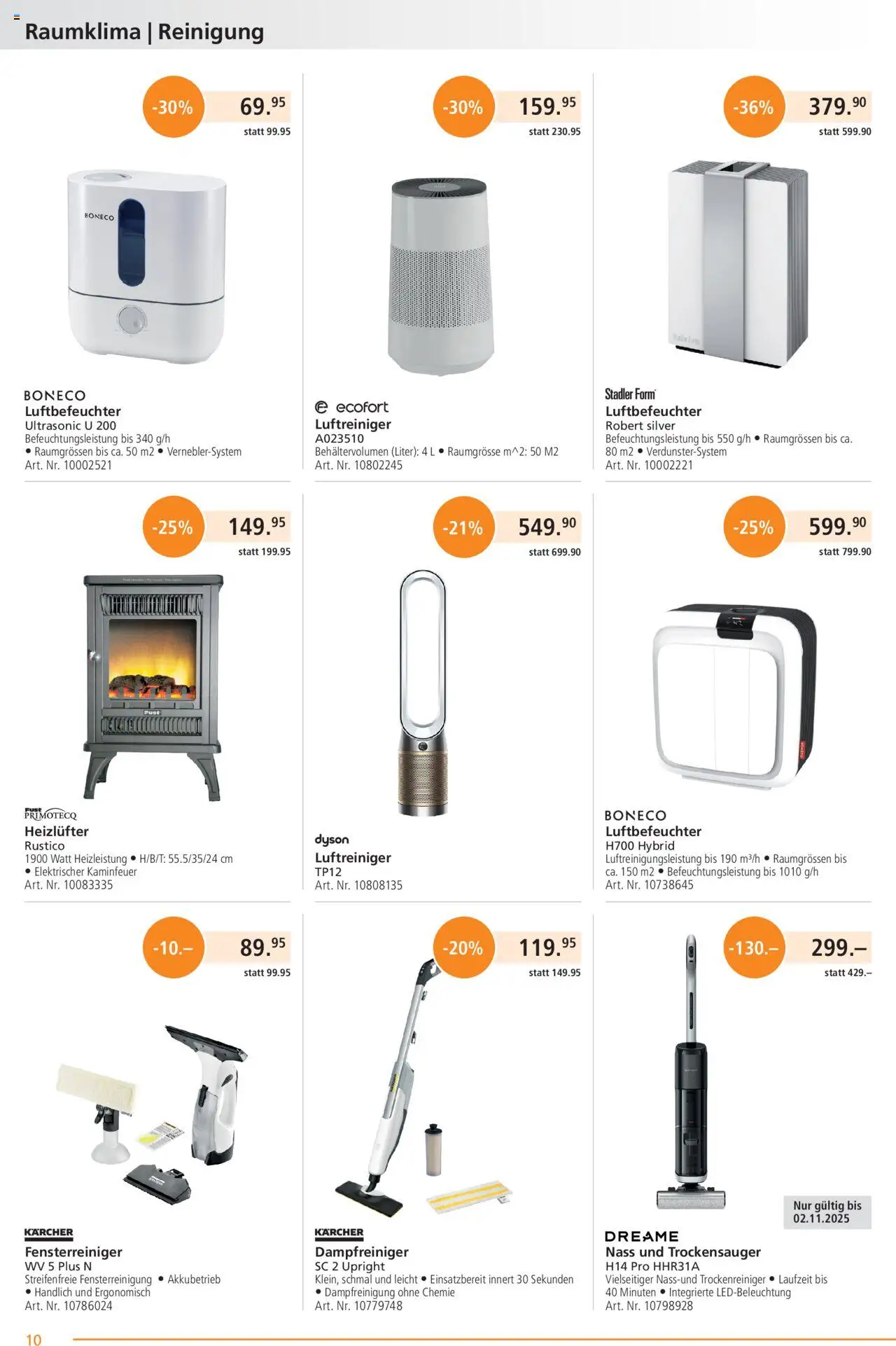 Fust Aktionen – gültig ab 20.10.2025 | Seite: 10 | Produkte: Luftreiniger, Dyson
