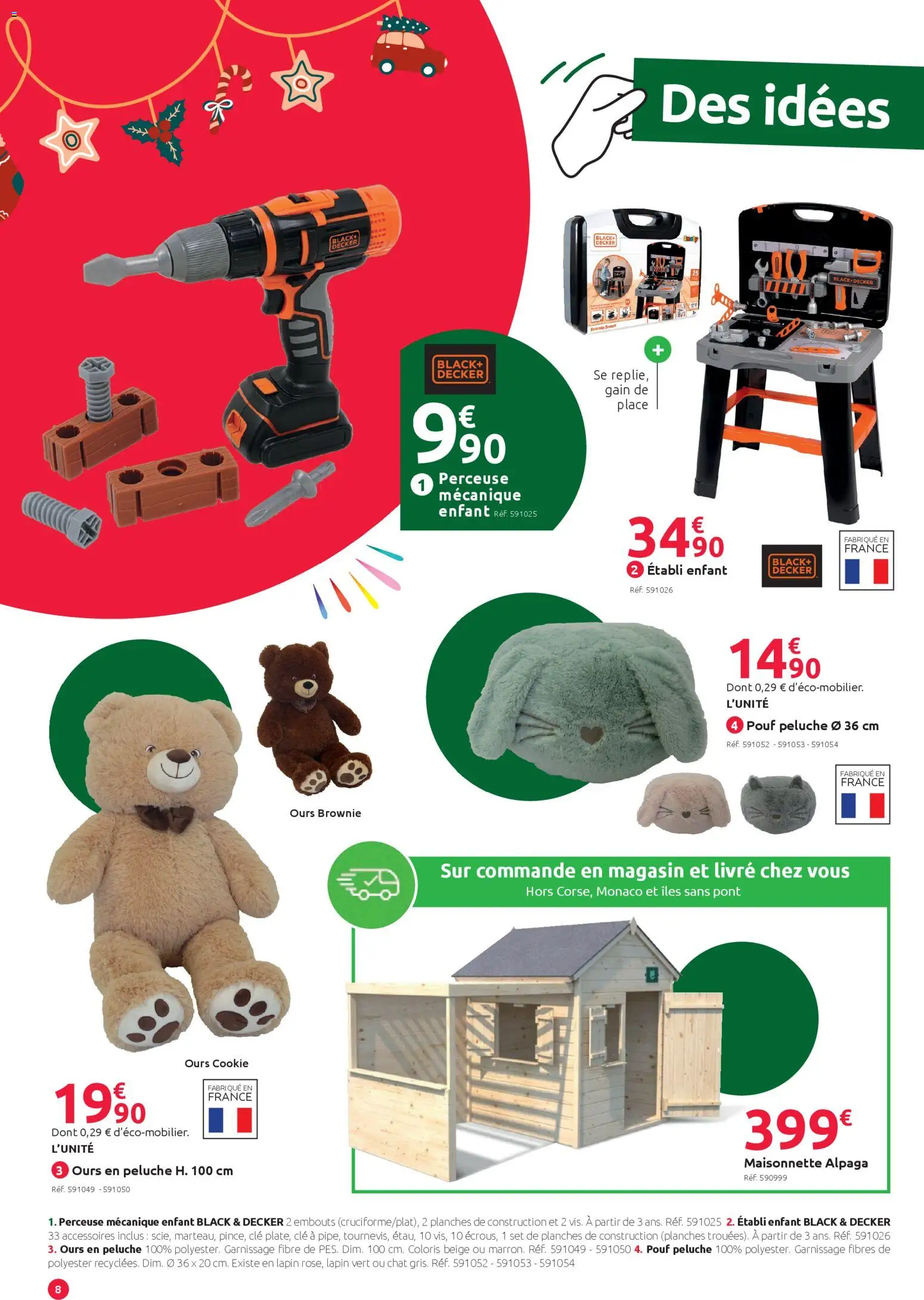 {H1} | Page: 8 | Produits: Peluche, Lapin, Ours en peluche, Livre