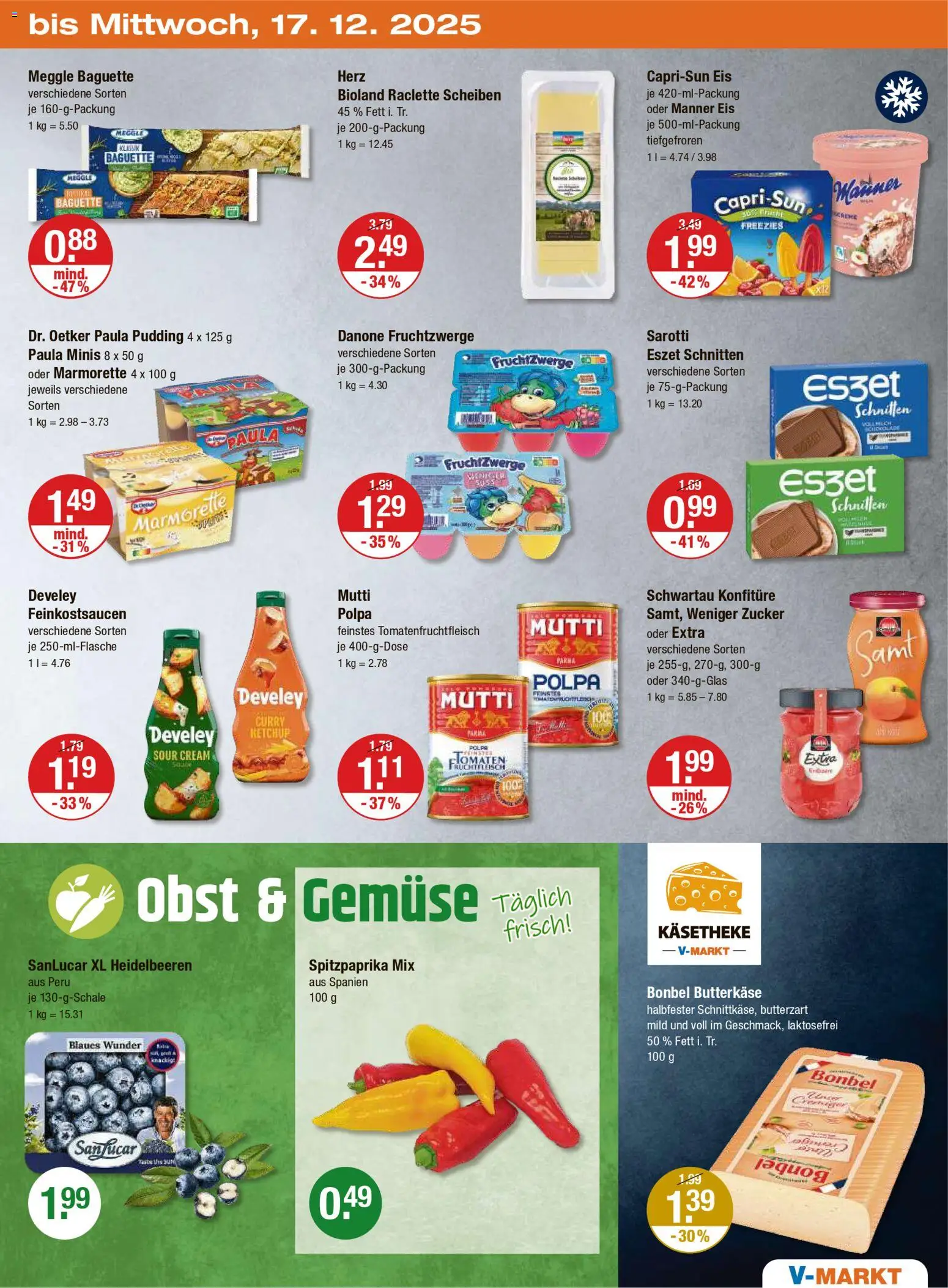 V-Markt - Hallertau/Oberpfalz – gültig ab 11.12.2025 | Seite: 31 | Produkte: Schokolade, Baguette, Pudding, Eis
