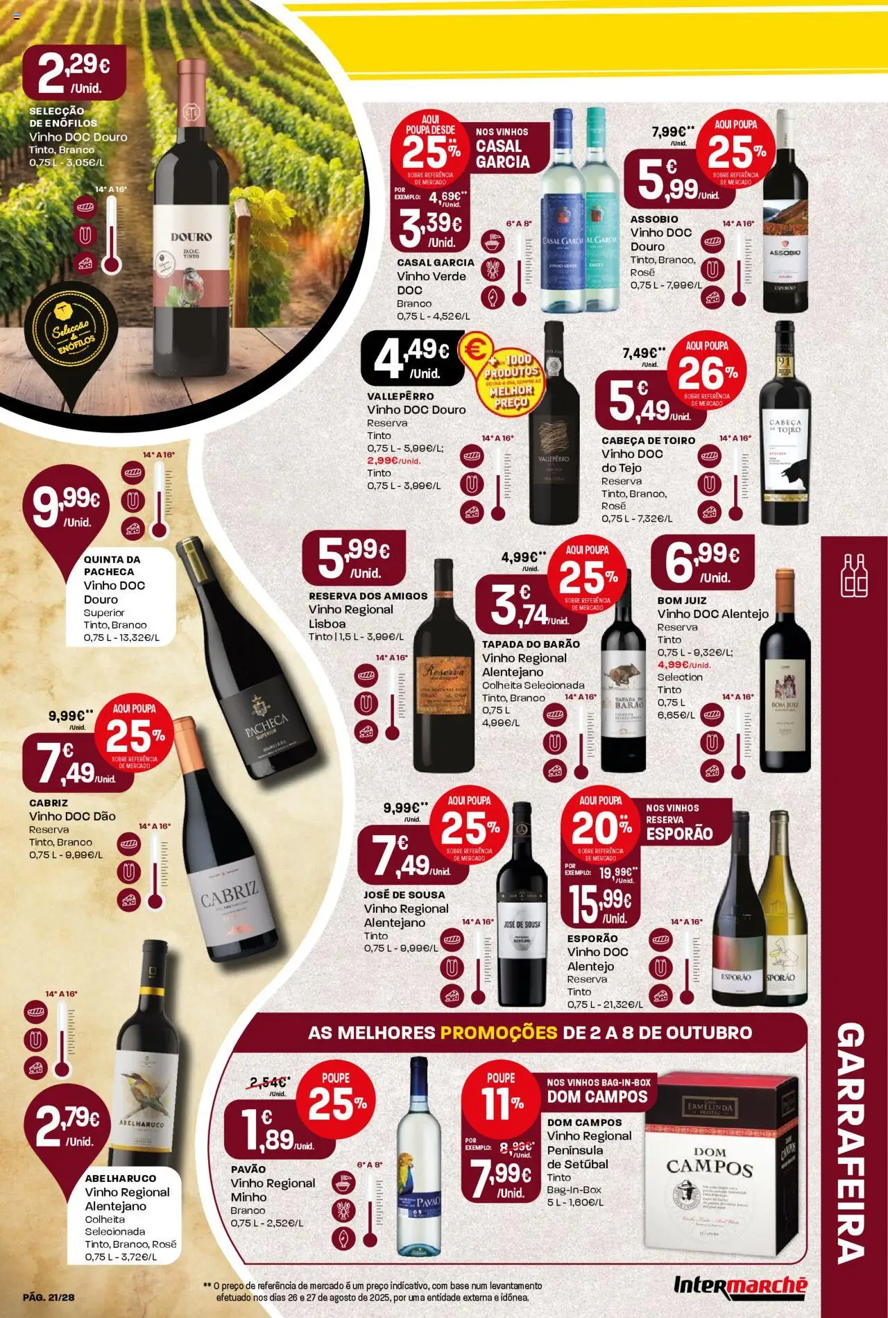 Intermarché Folheto Contact │ válido de 02.10.2025 | Página: 21 | Produtos: Base, Vinho