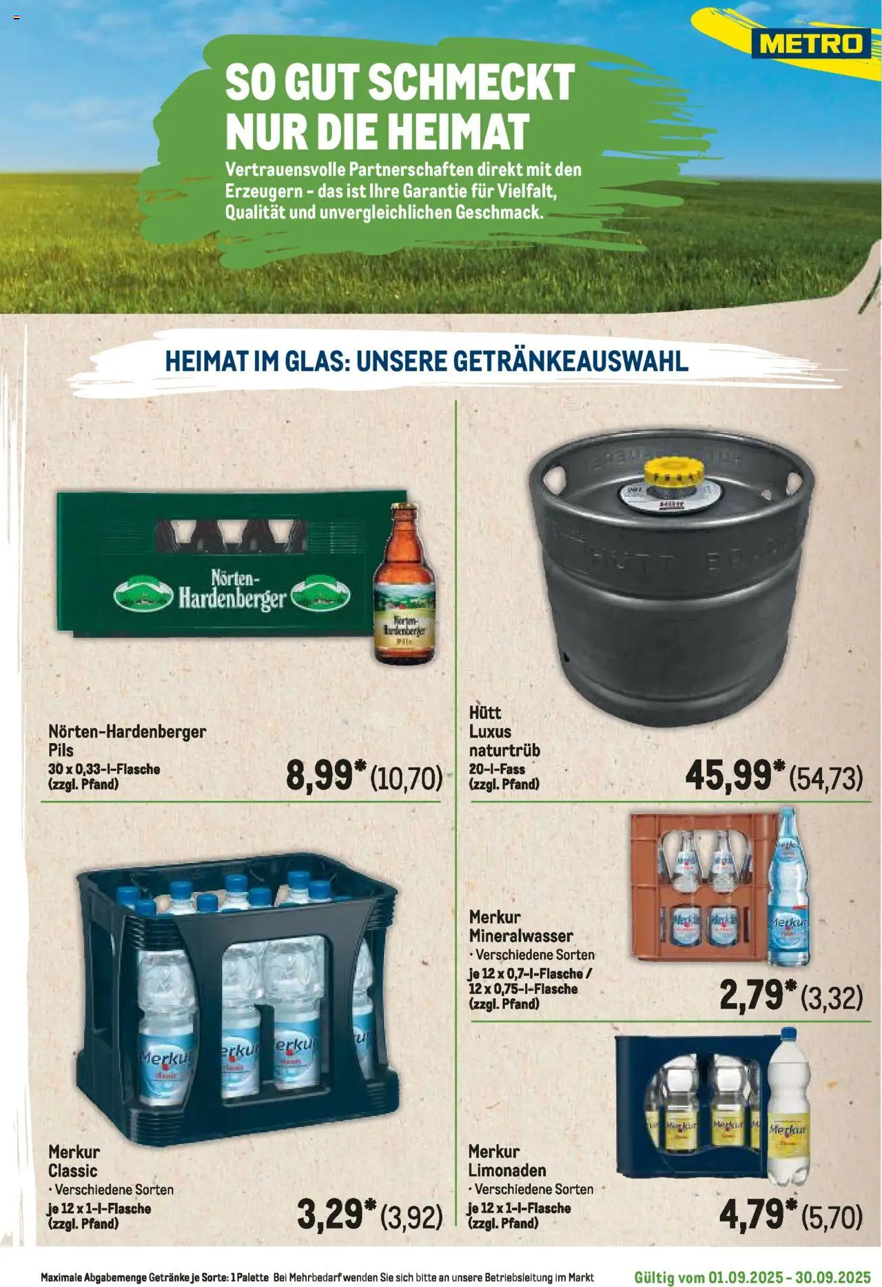 Metro Regionaler Flyer - gültig ab dem 01.09.2025 | Seite: 5 | Produkte: Pils, Mineralwasser