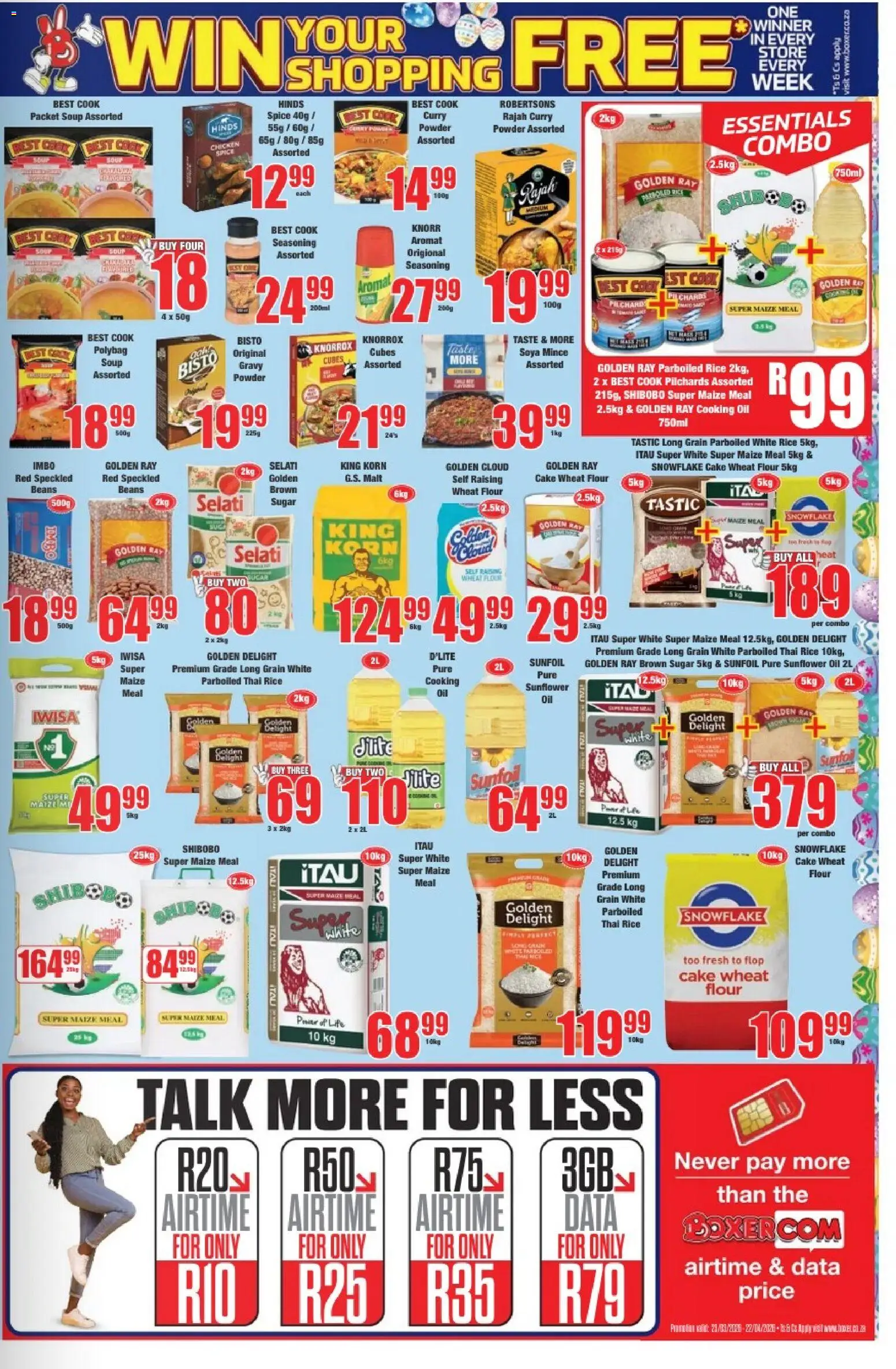 New Boxer catalogue – valid from 23.03.2026 | Page: 9 | Products: Beans, Oil, Seasoning, Soup