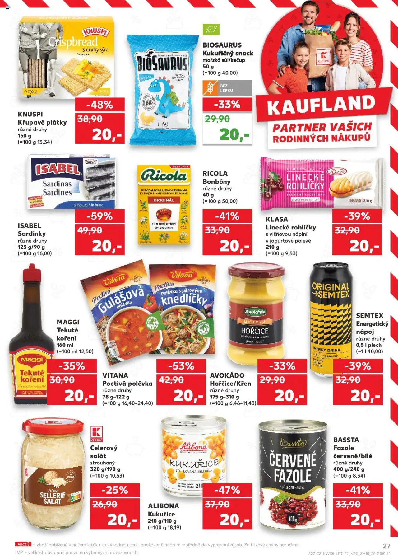 Kaufland leták - Liberec od 27.08.2025 | Strana: 27 | Produkty: Koření, Hořčice, Linecké rohlíčky, Sardinky