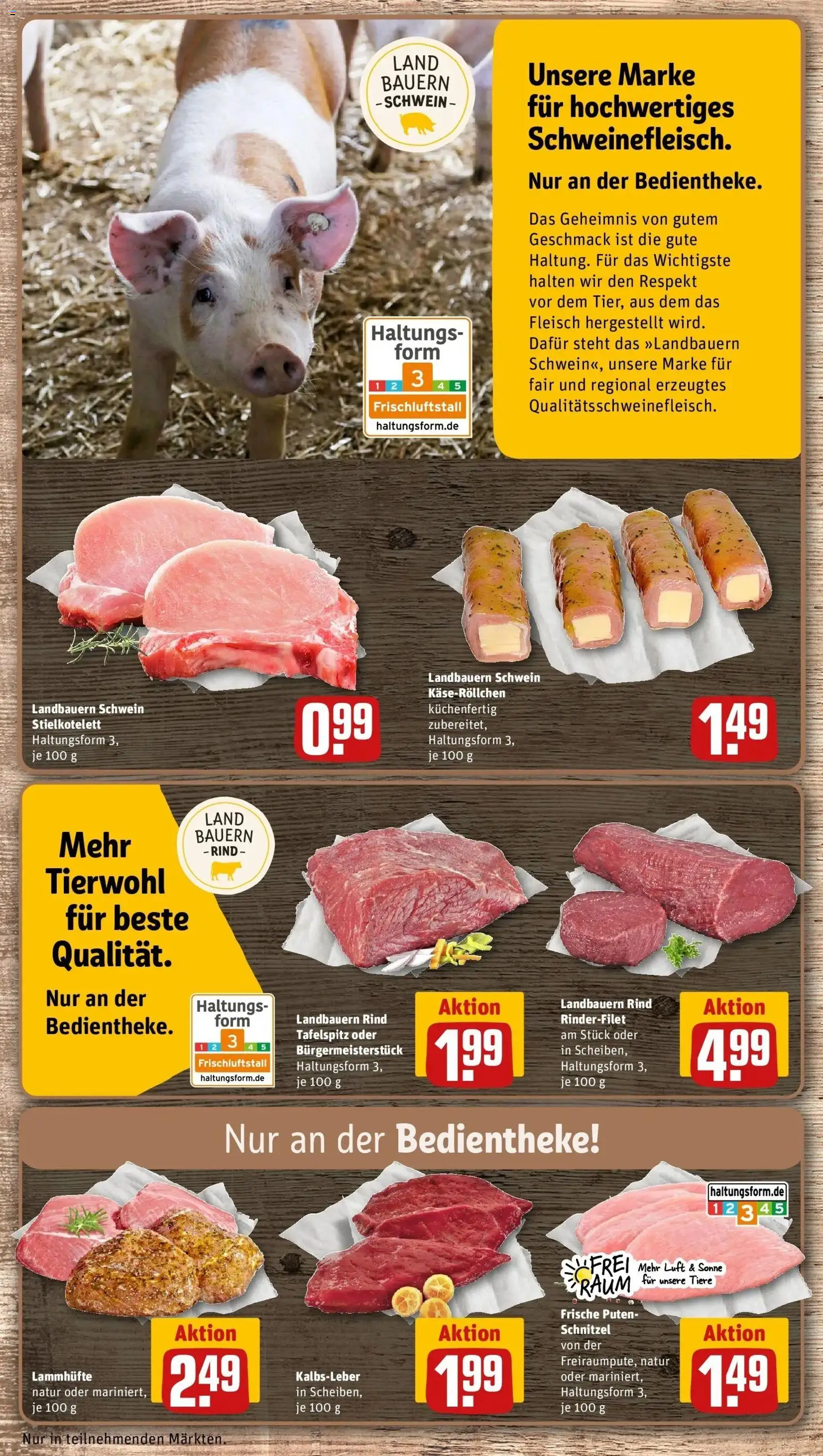 Rewe prospekt Niefern - Öschelbronn	 – gültig ab 16.02.2026 | Seite: 14 | Produkte: Tafelspitz, Rinderfilet, Schnitzel, Kalbsleber